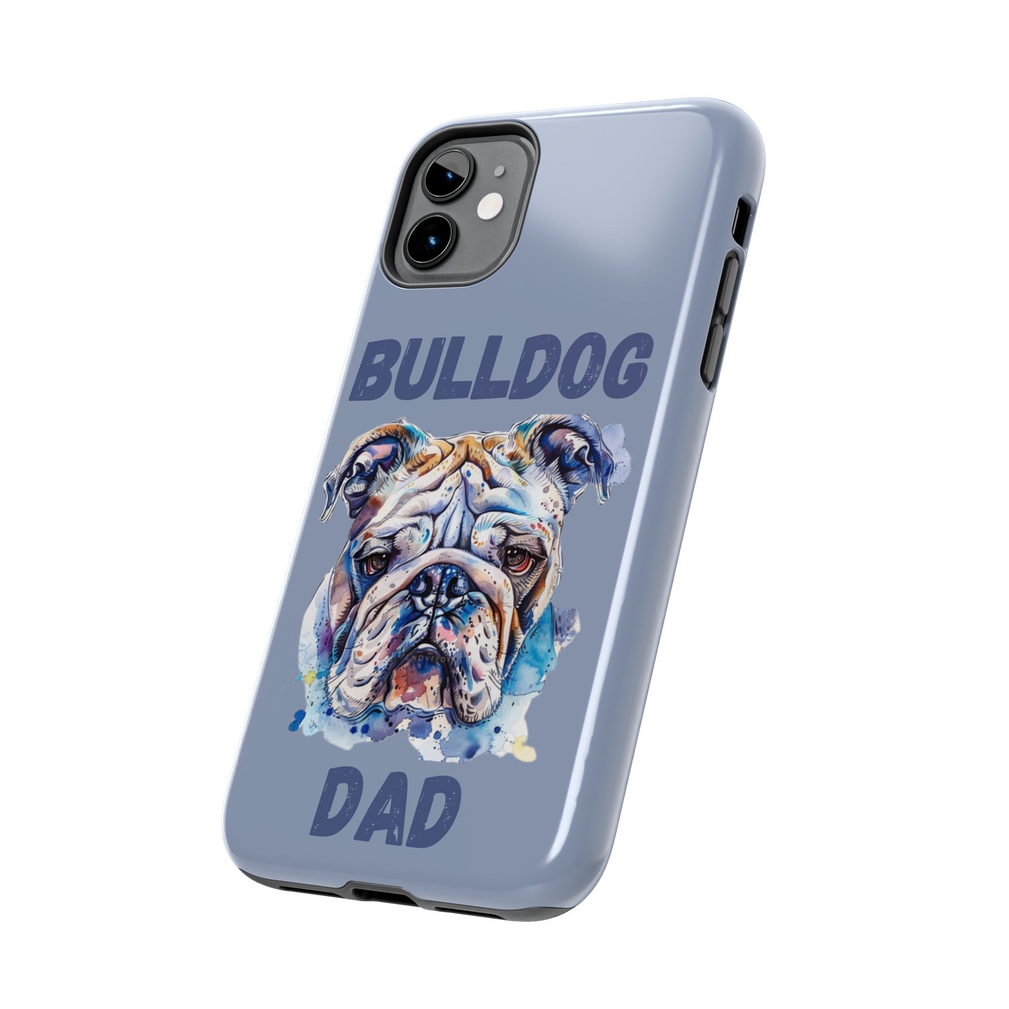 Bulldog Dad iPhone Cases (English/Watercolor) New