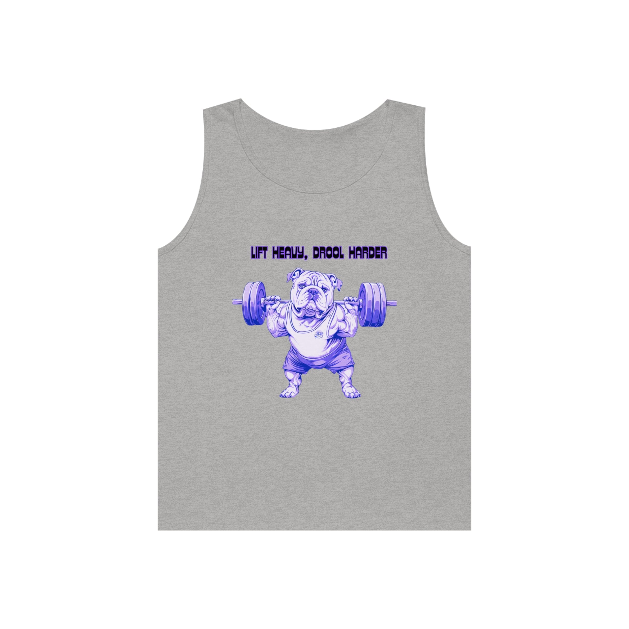 Tipsy Bully "Sweat, Drool, Repeat"  Unisex Tank Top (English/Purple)