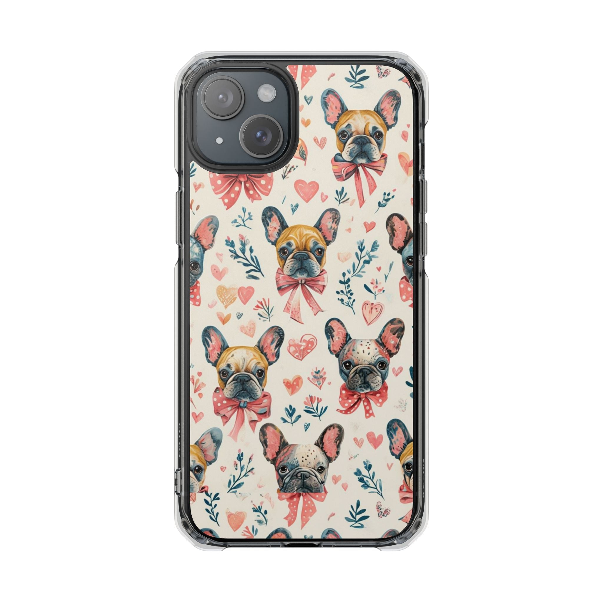 Puppy Love Protection Phone Case (Coquette/French)