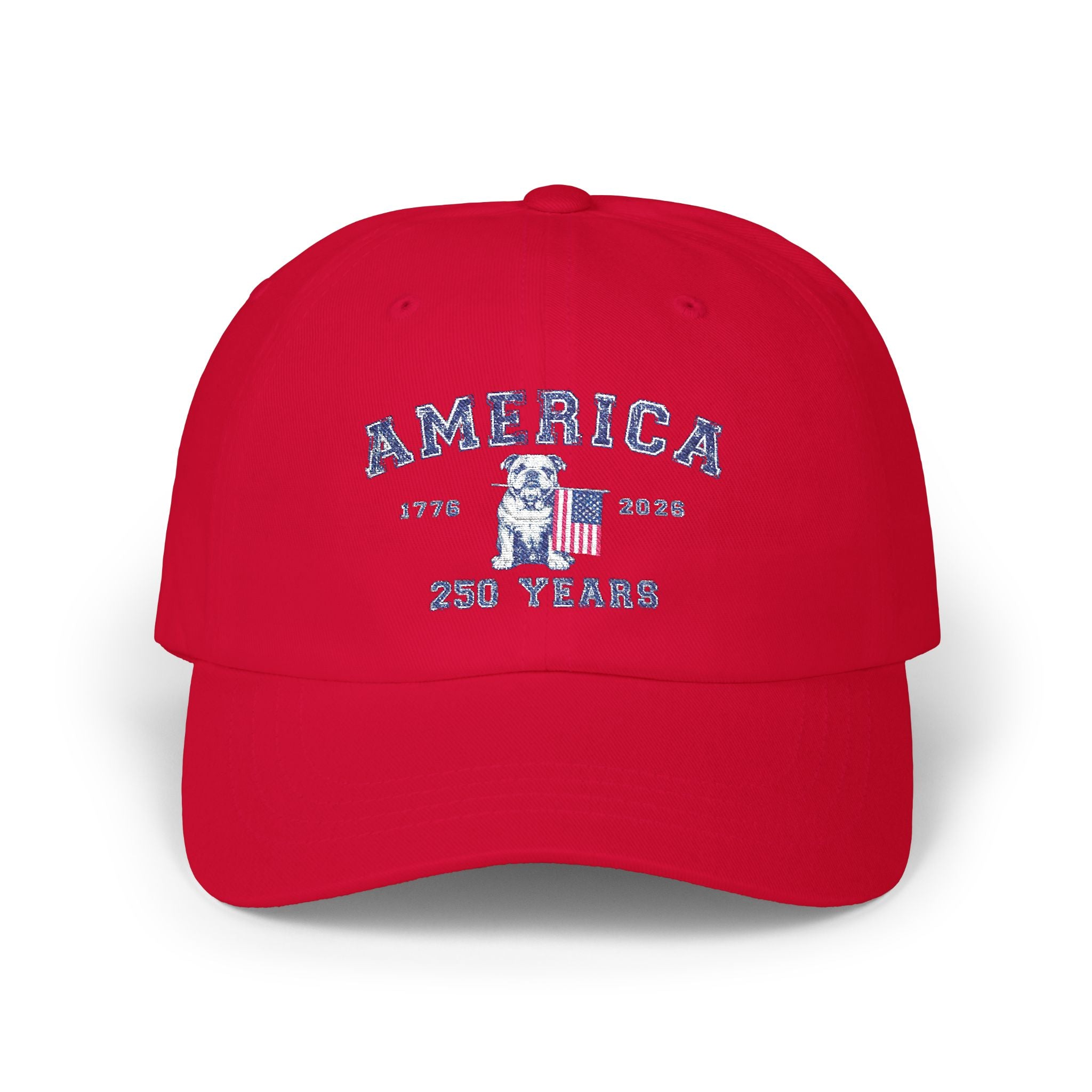America 250 Years Dad Cap - Vintage Patriotic USA Baseball Hat (English)