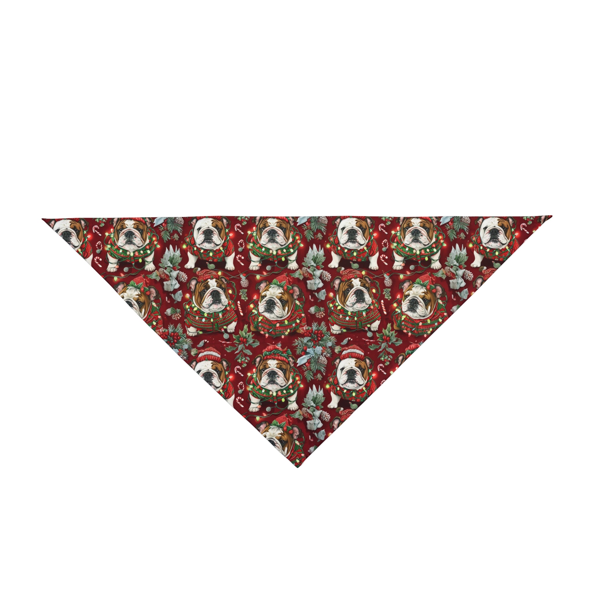 Holiday Lights Dog Bandana (English)