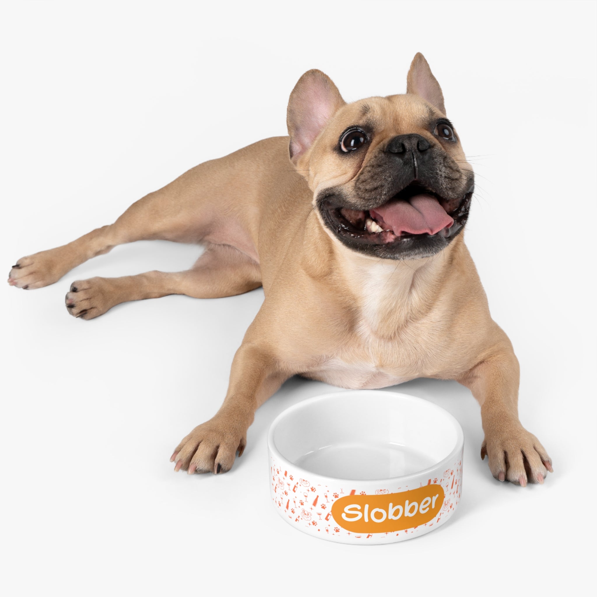 Tipsy Bully "Slobber" Dog Food Bowl (Orange)
