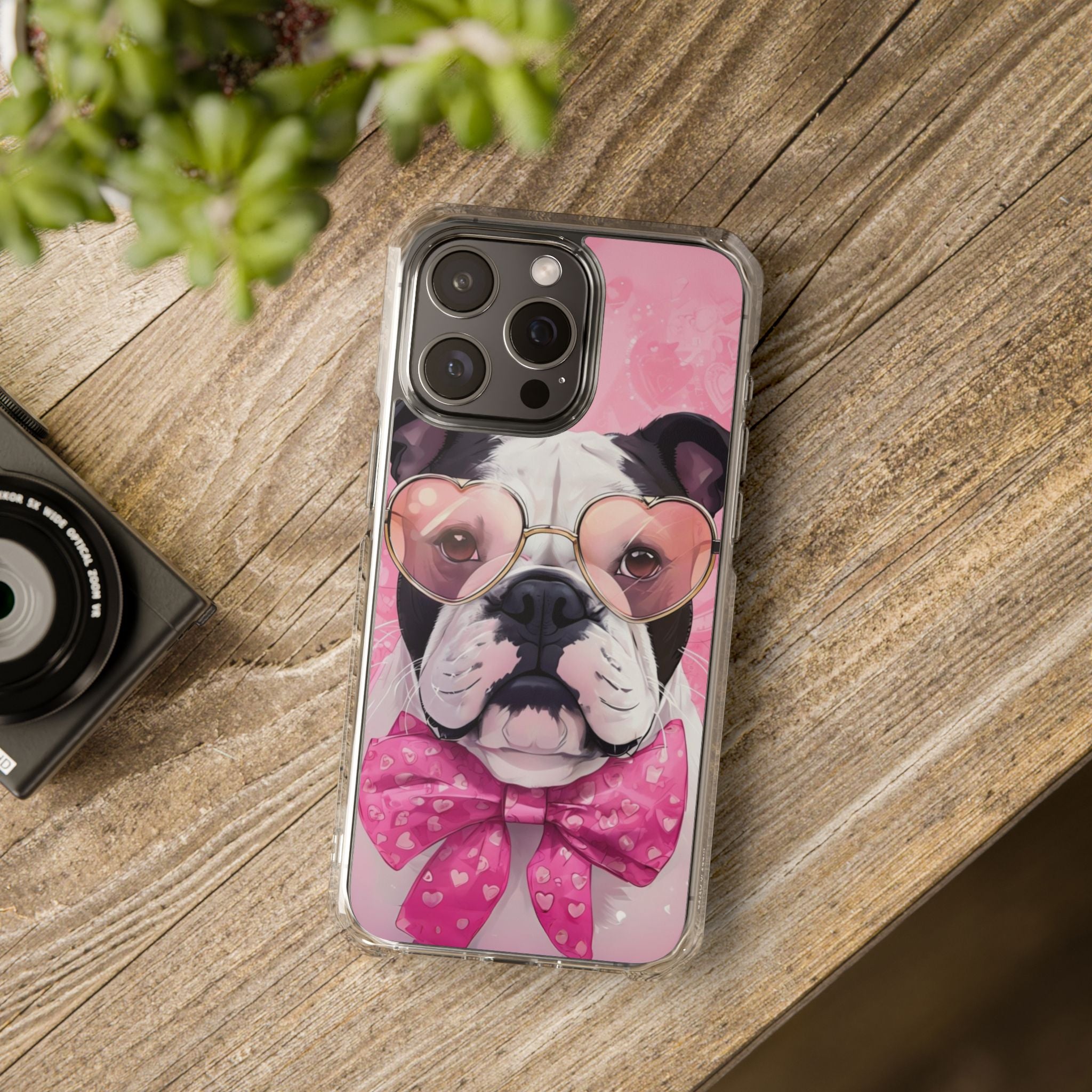 Puppy Love Valentine's Day Protection Phone Case (Black/English)