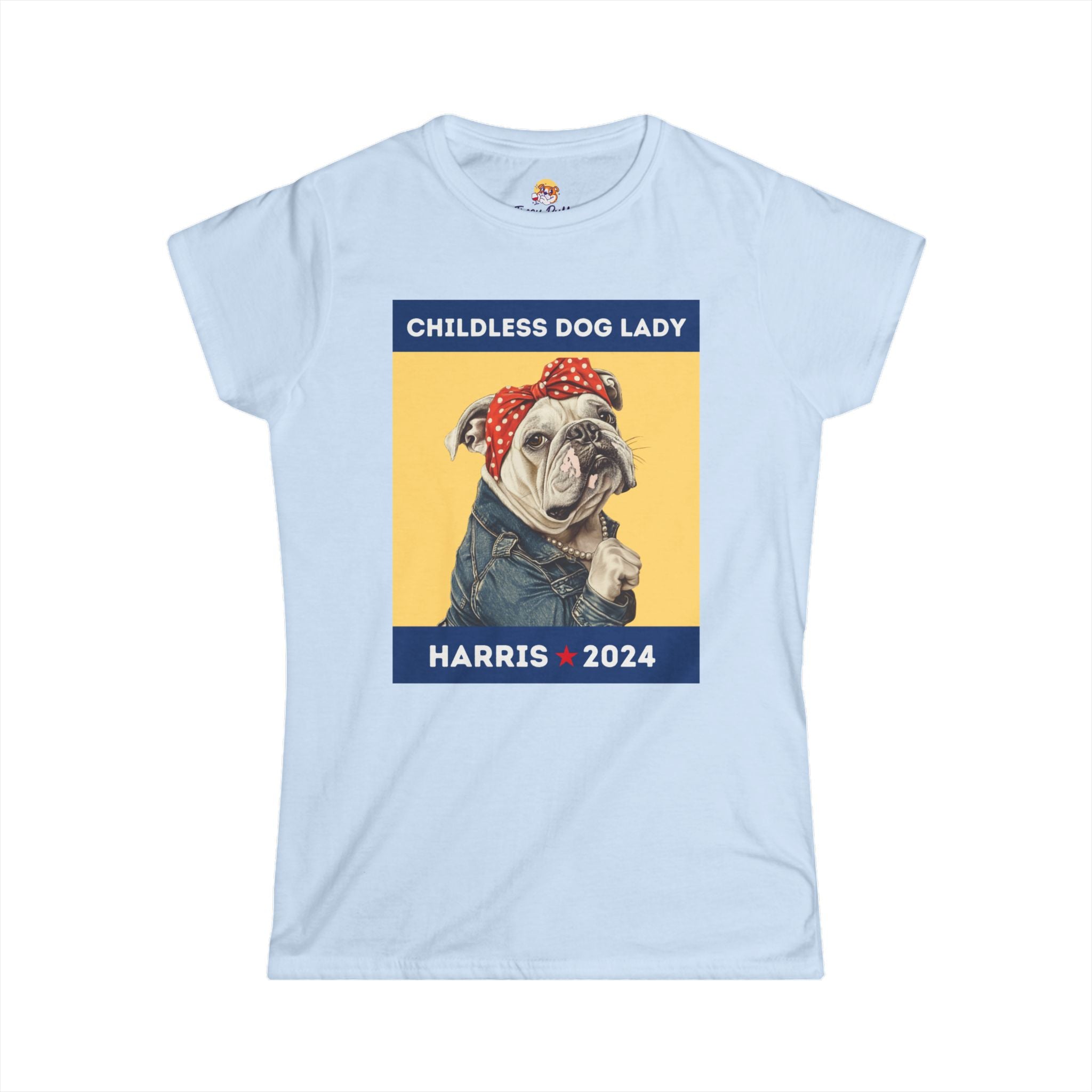 Childless Dog Lady - Women's Softstyle Tee (English/White)