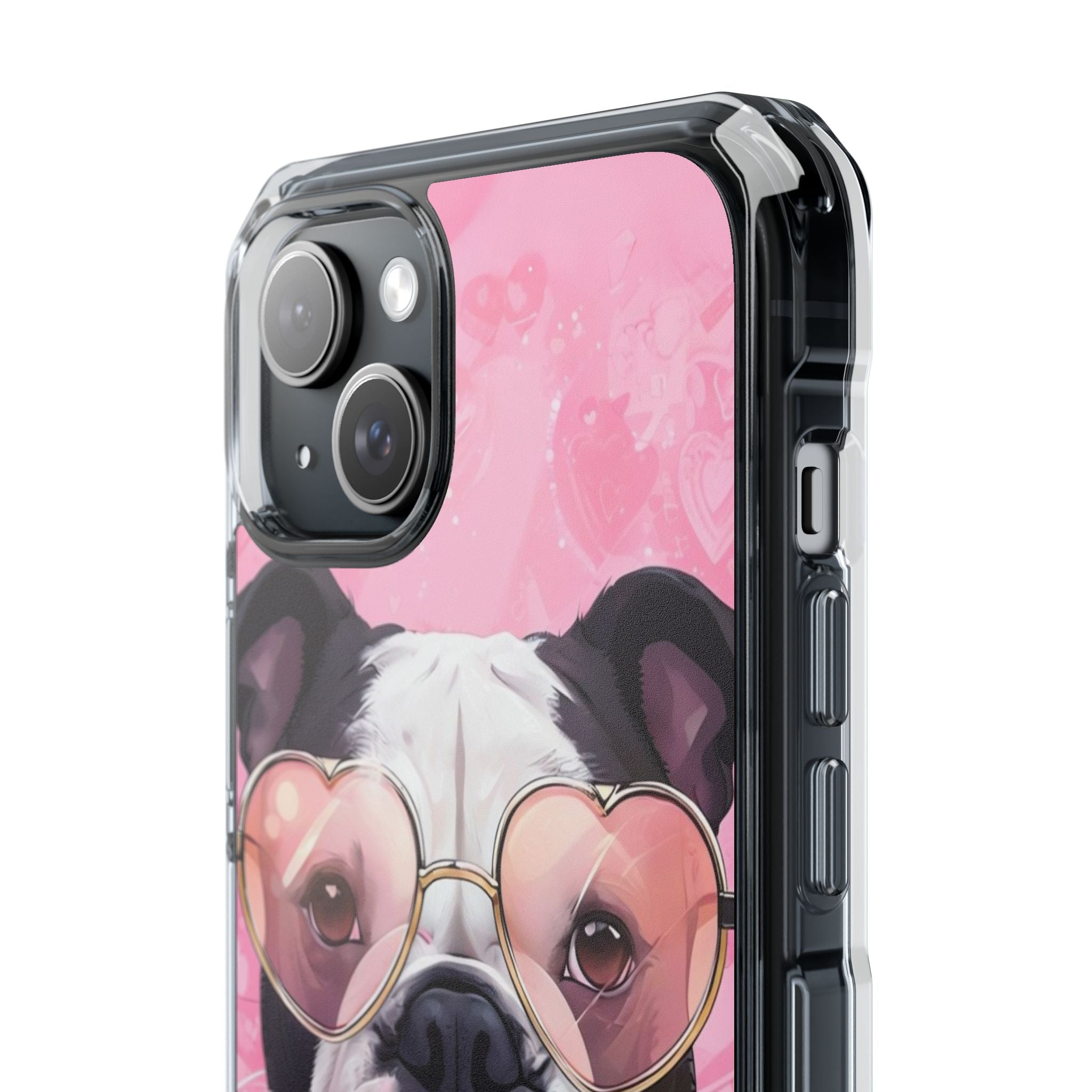 Puppy Love Valentine's Day Protection Phone Case (Black/English)