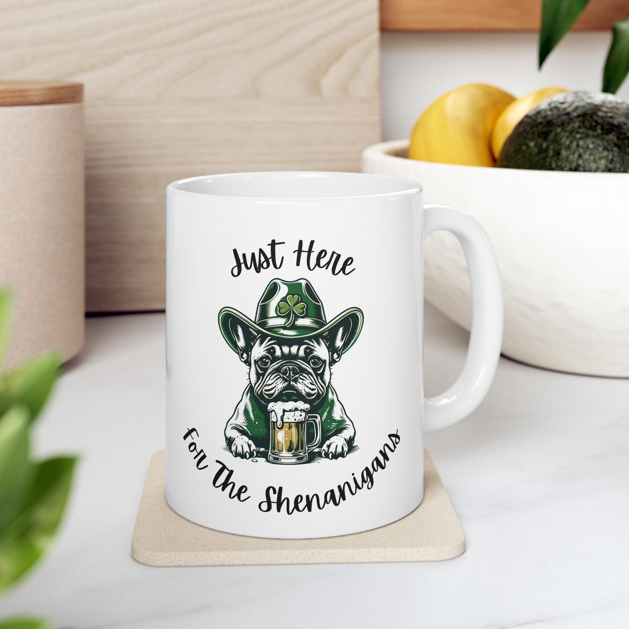 Bulldog St. Patrick's Day Coffee Mug (French)