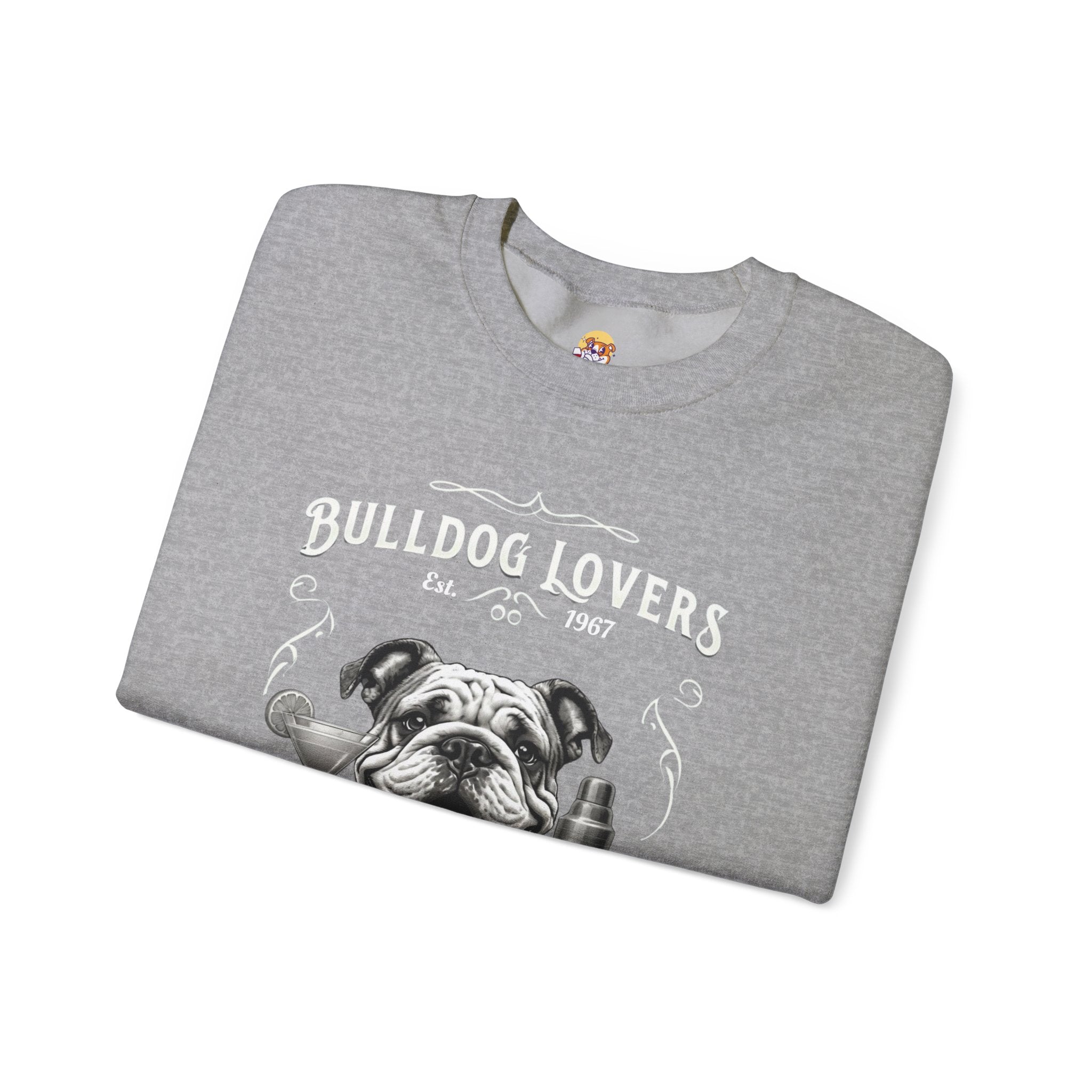 Bulldog Lovers Social Club Unisex Heavy Blend™ Crewneck Sweatshirt (English/Cocktail)