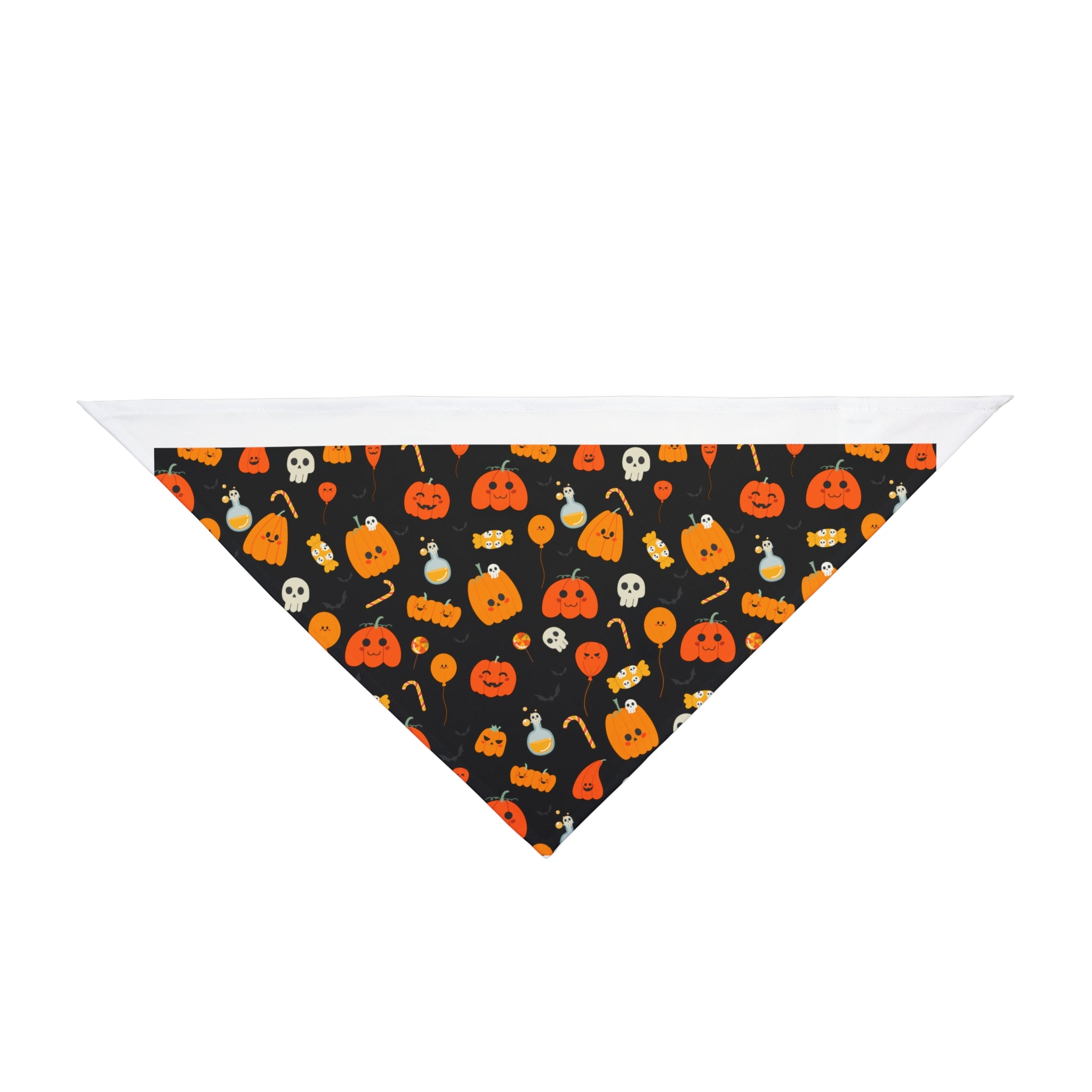 Halloween Bulldog Bandana (English/French/Black/Pumpkins)