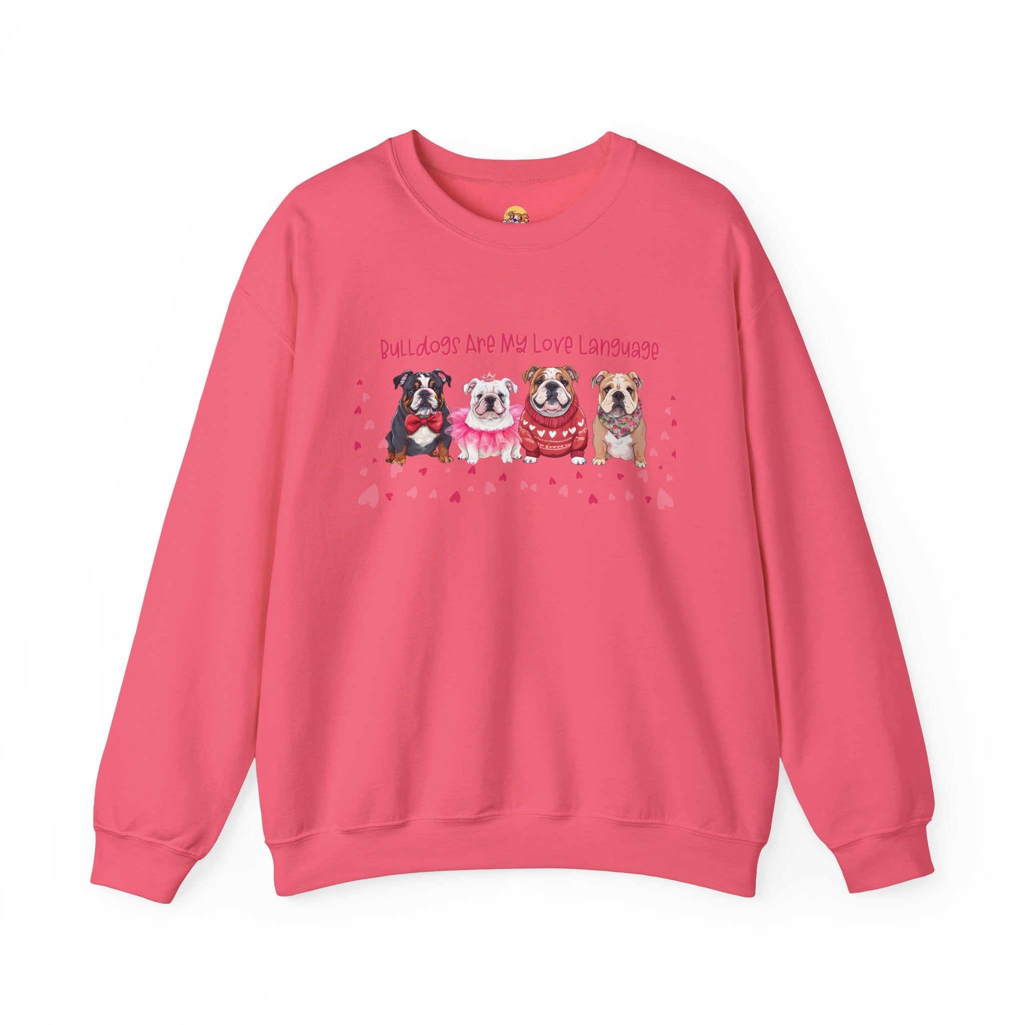 Bulldog Valentine’s Day Crew Neck Sweatshirt (English)