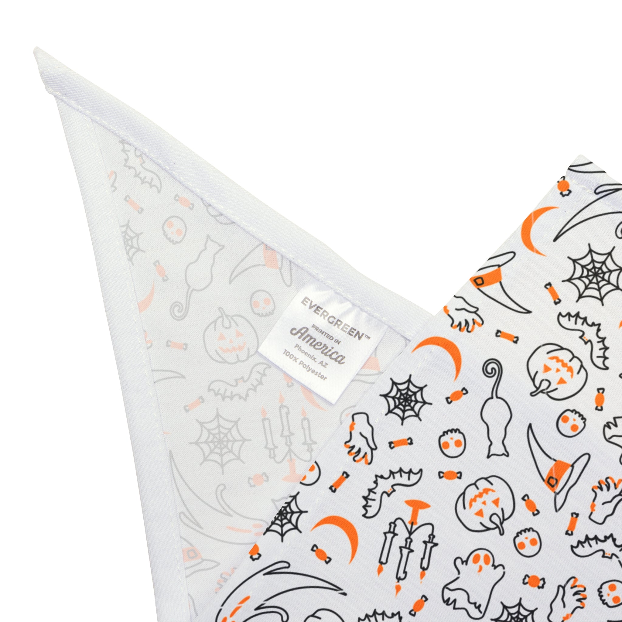 Halloween Bulldog Bandana (English/French/White/Ghost)