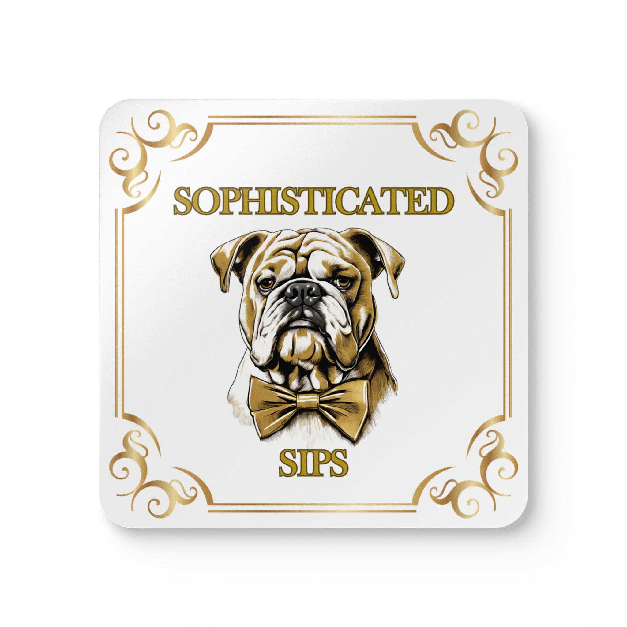 Sophisticated Sips set of 4 coasters (English)