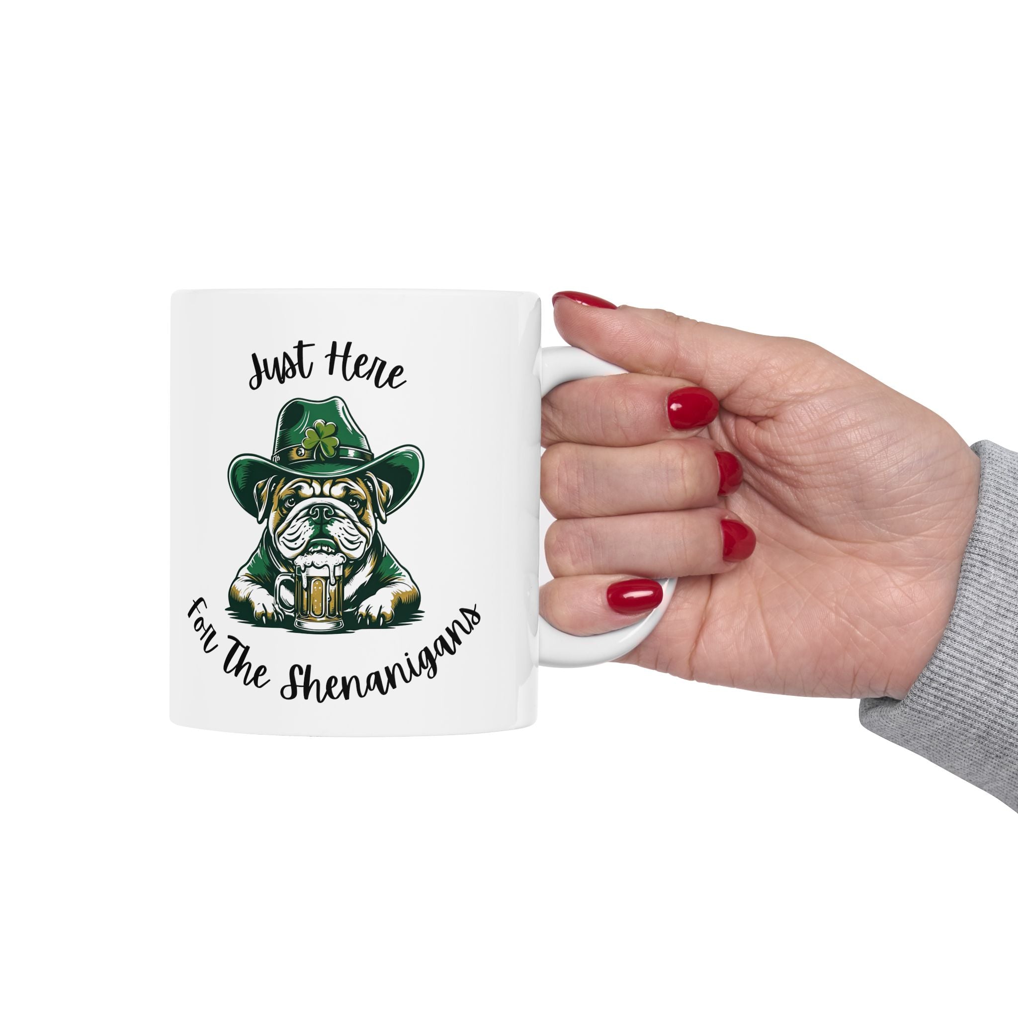 Bulldog St. Patrick's Day Coffee Mug (English)