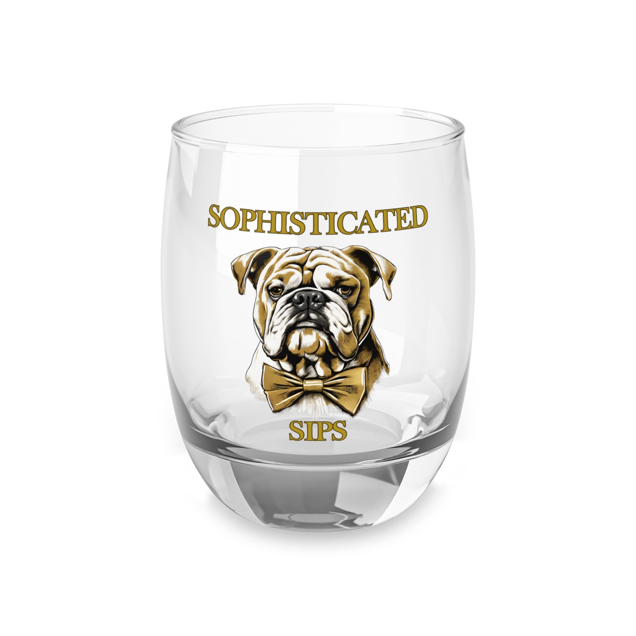 Tipsy Bully Sophisticated Sips Whiskey/Bourbon Glass (English)