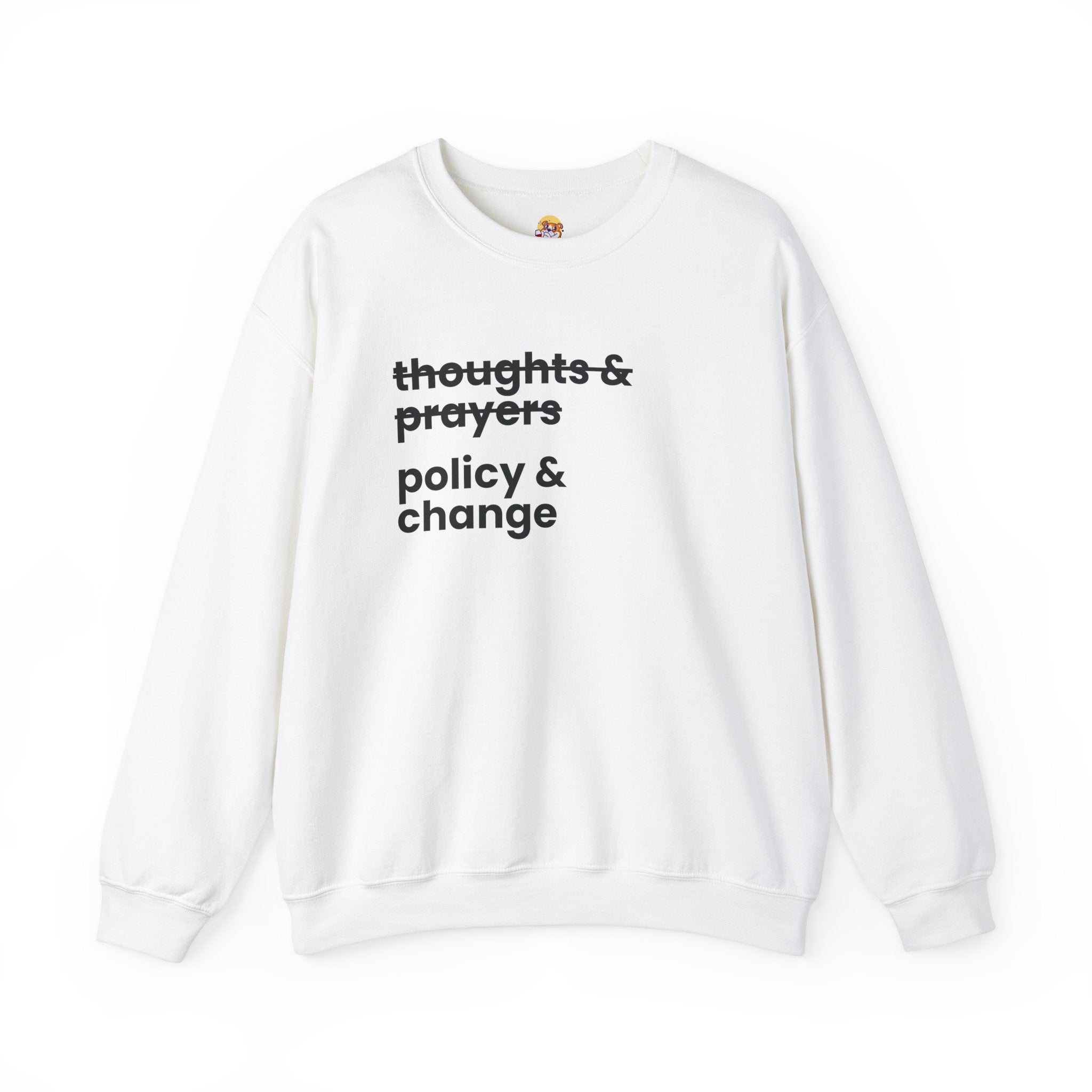 Policy & Change" Unisex Crew Neck Sweatshirt