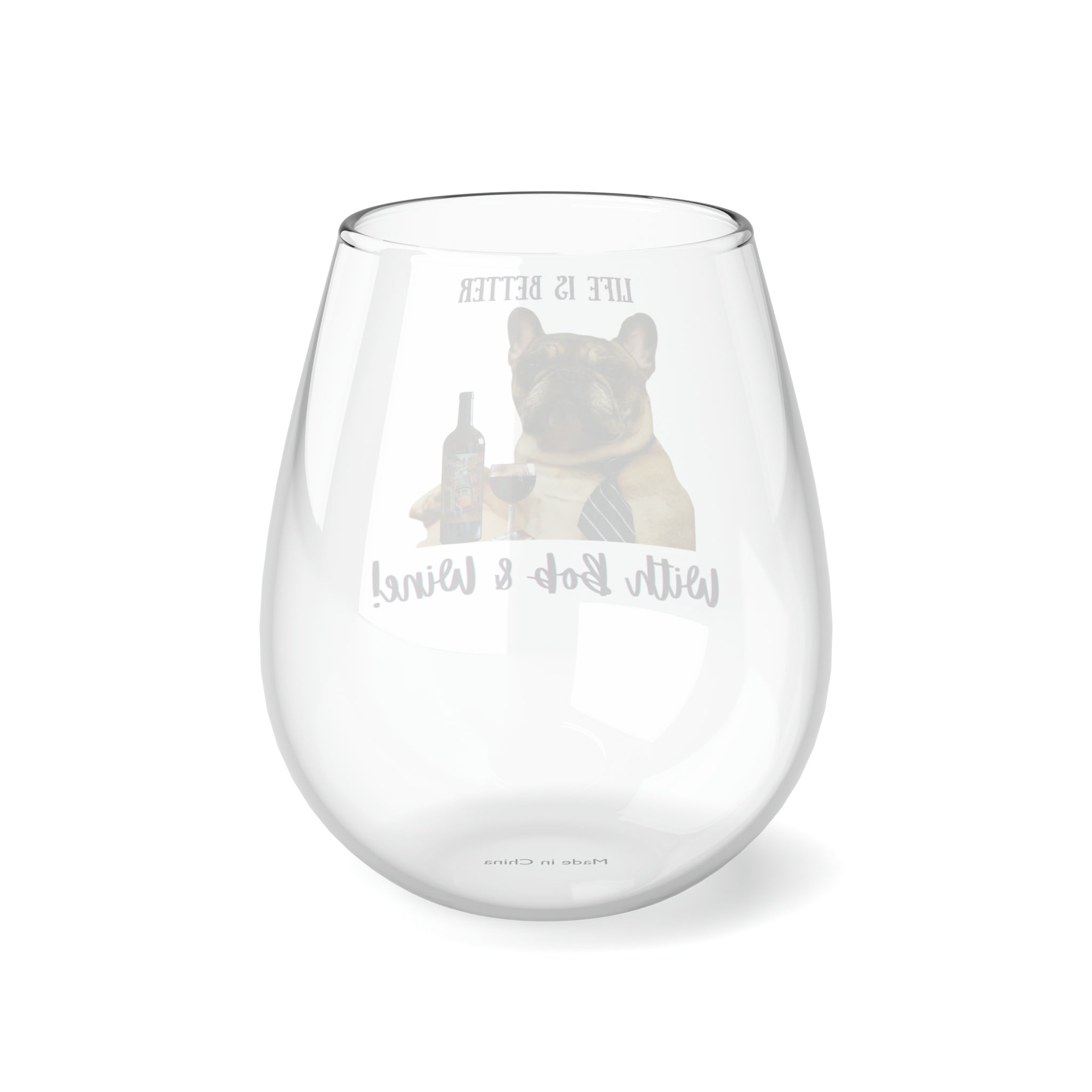 Tipsy Bully Customizable Stemless Wine Glass