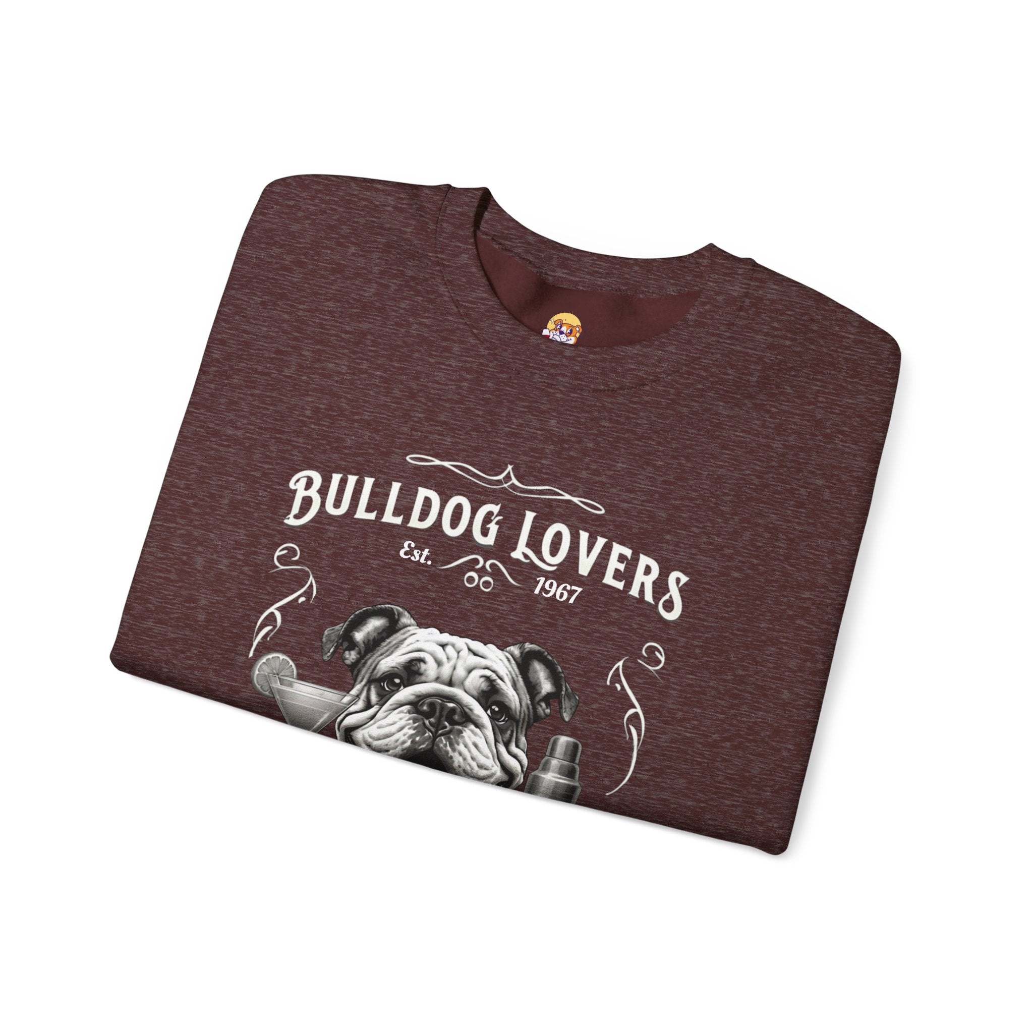 Bulldog Lovers Social Club Unisex Heavy Blend™ Crewneck Sweatshirt (English/Cocktail)