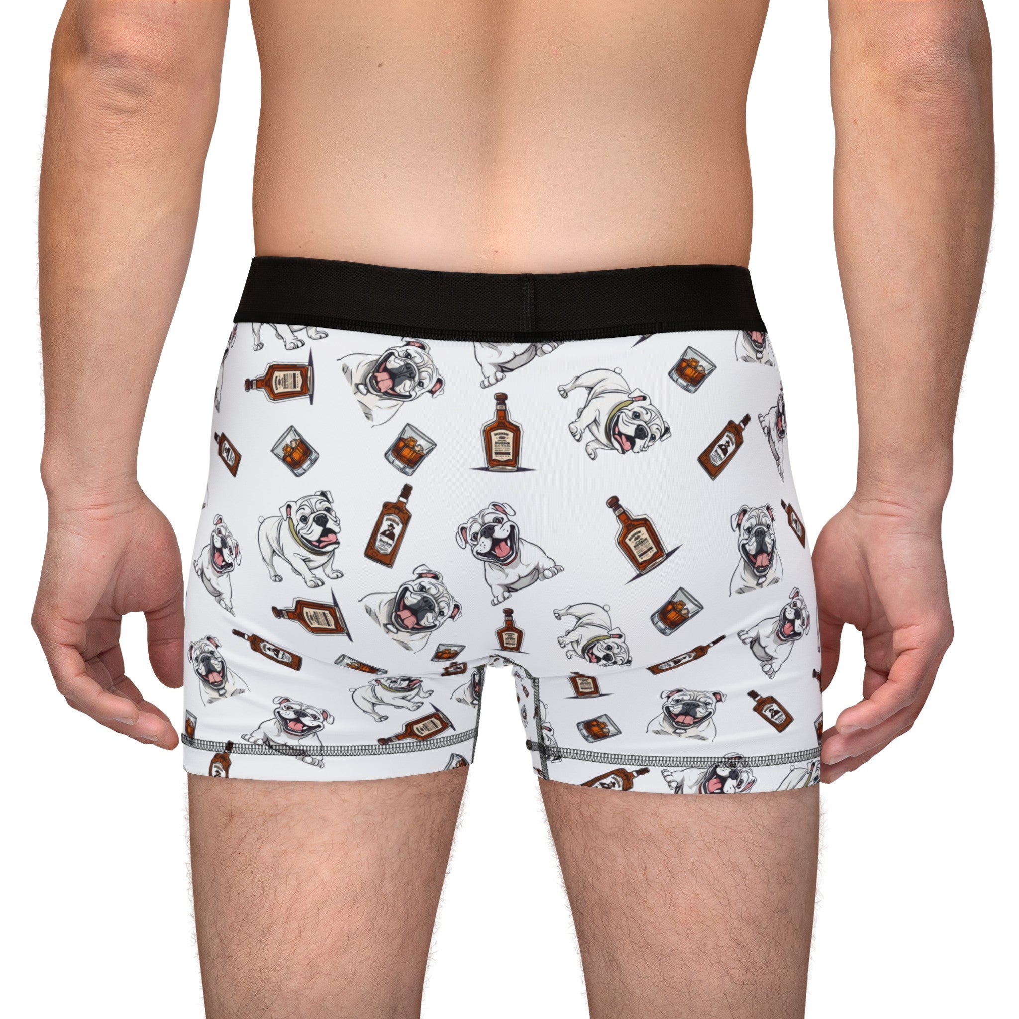 Tipsy Bully Bulldogs & Bourbon Men's Underwear (English/White)