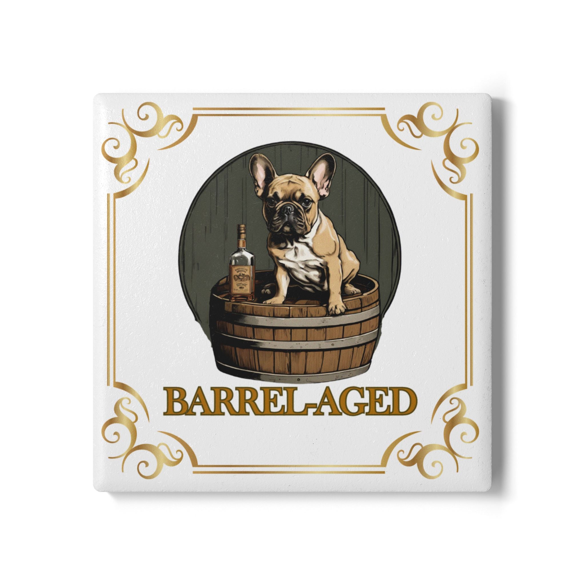 Barrel-Aged Ceramic Coaster (French)