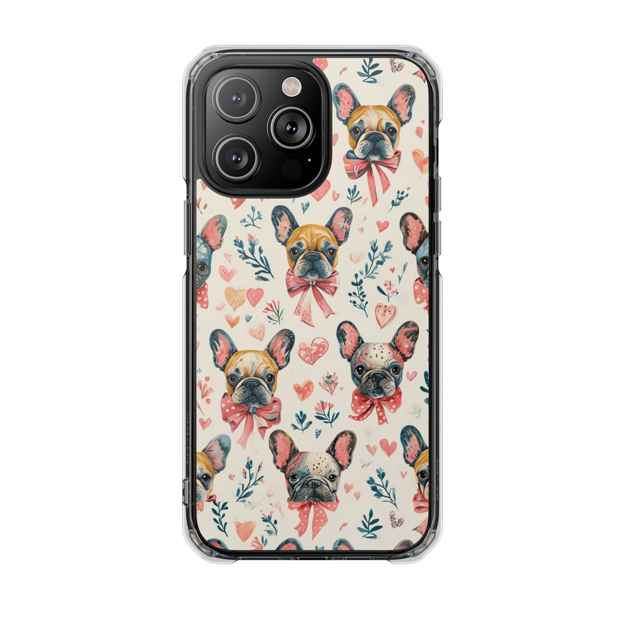 Puppy Love Protection Phone Case (Coquette/French)