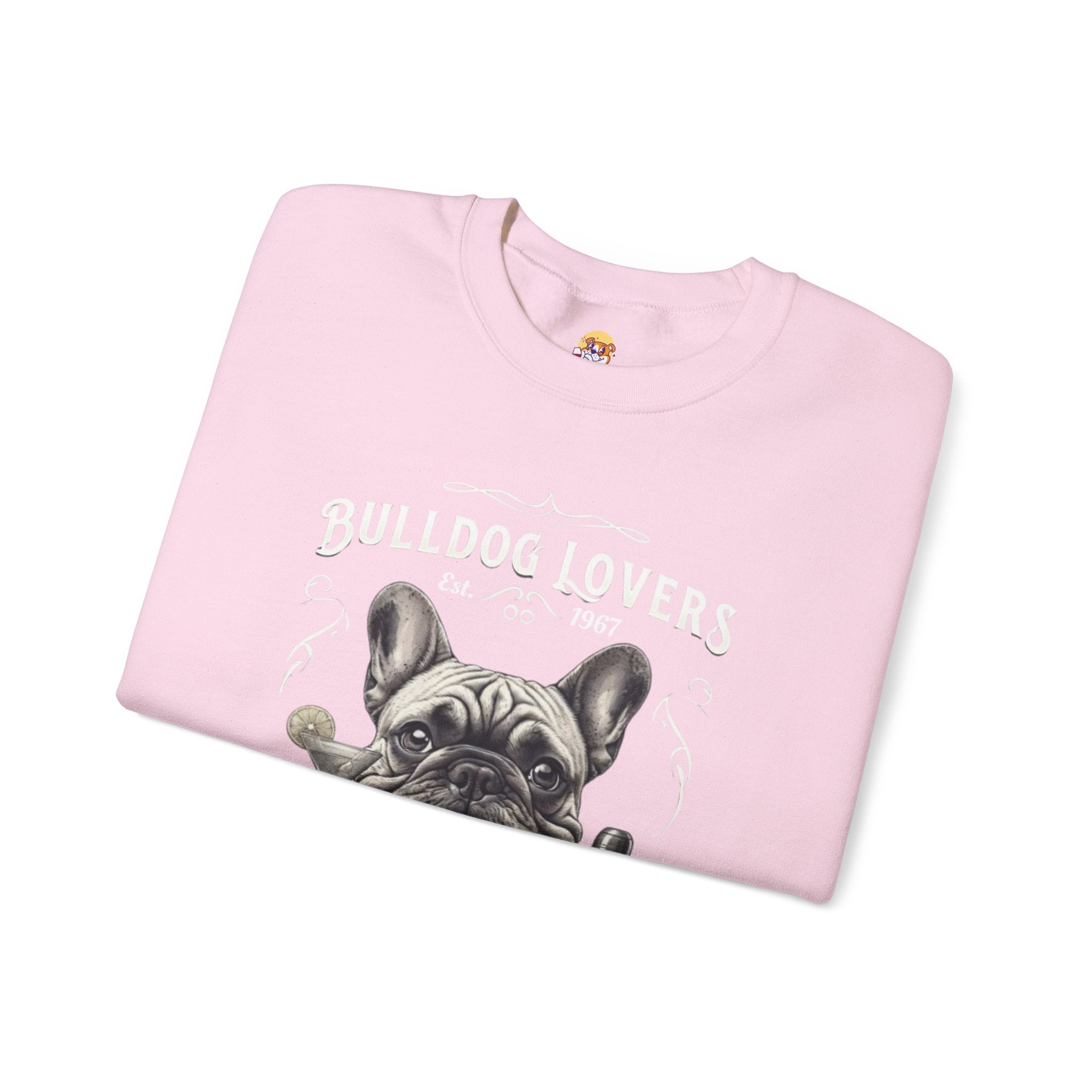 Bulldog Lovers Social Club Unisex Heavy Blend™ Crewneck Sweatshirt (French/Cocktail)