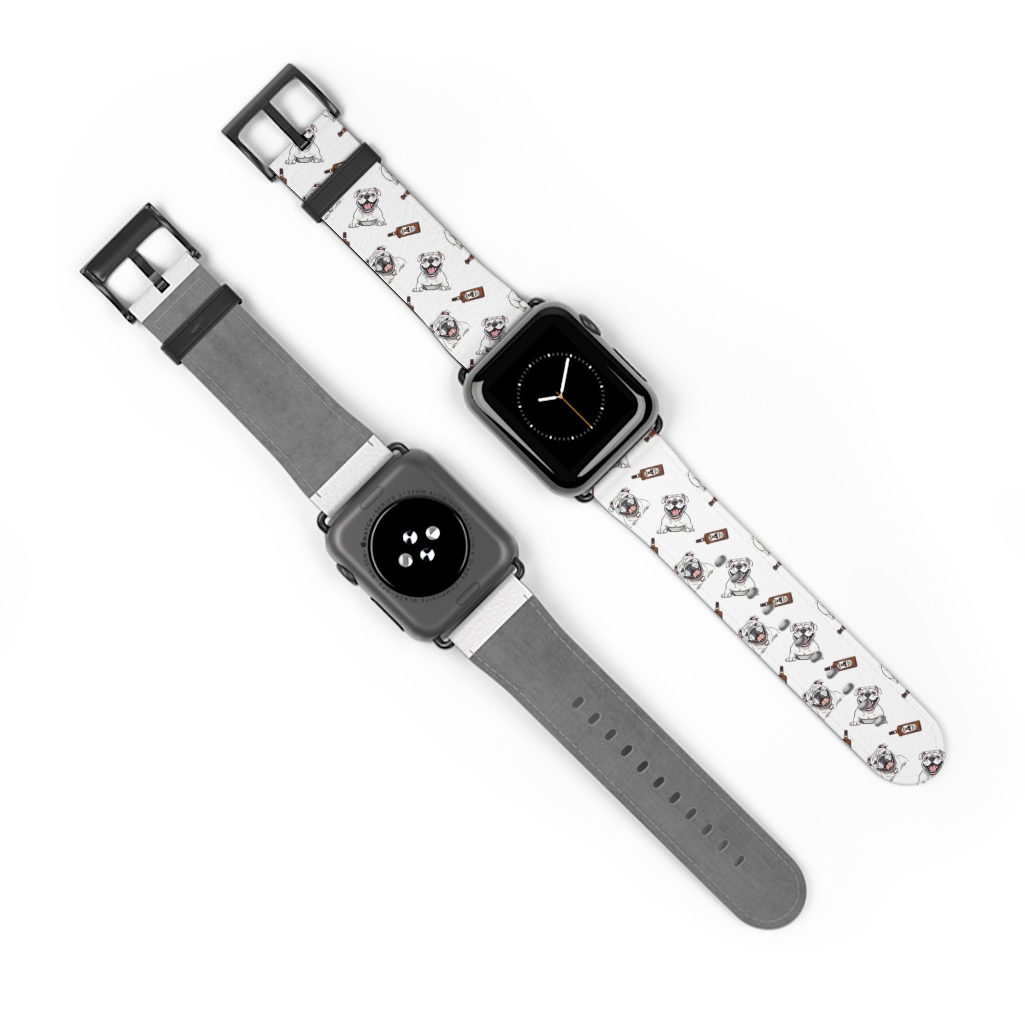 Bulldog Apple Watch Bands (white/bourbon)