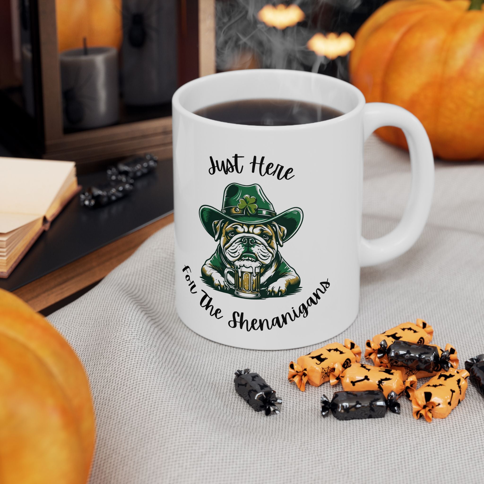 Bulldog St. Patrick's Day Coffee Mug (English)