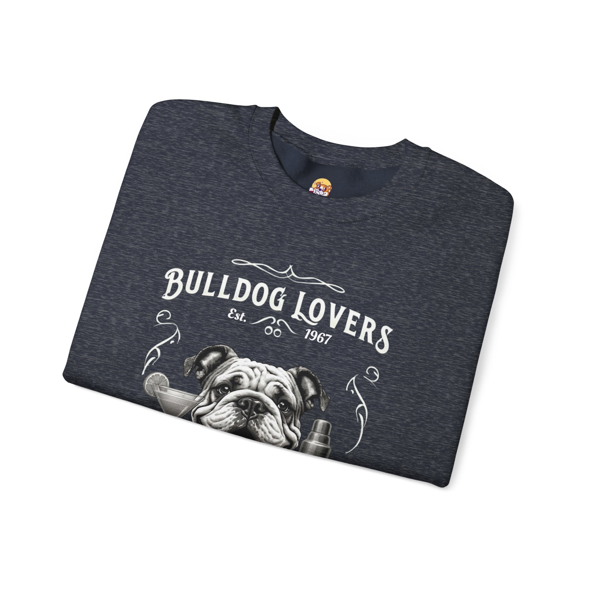 Bulldog Lovers Social Club Unisex Heavy Blend™ Crewneck Sweatshirt (English/Cocktail)