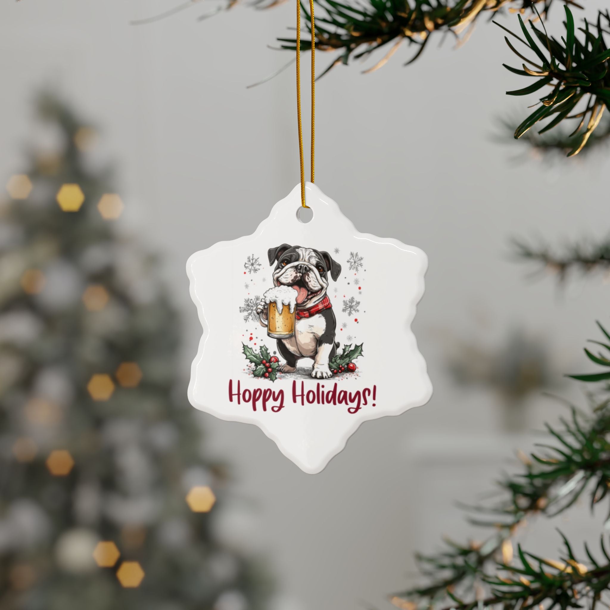 Hoppy Holidays Xmas Ornament (1pc, 3pcs, 5pcs, 10pcs/English)