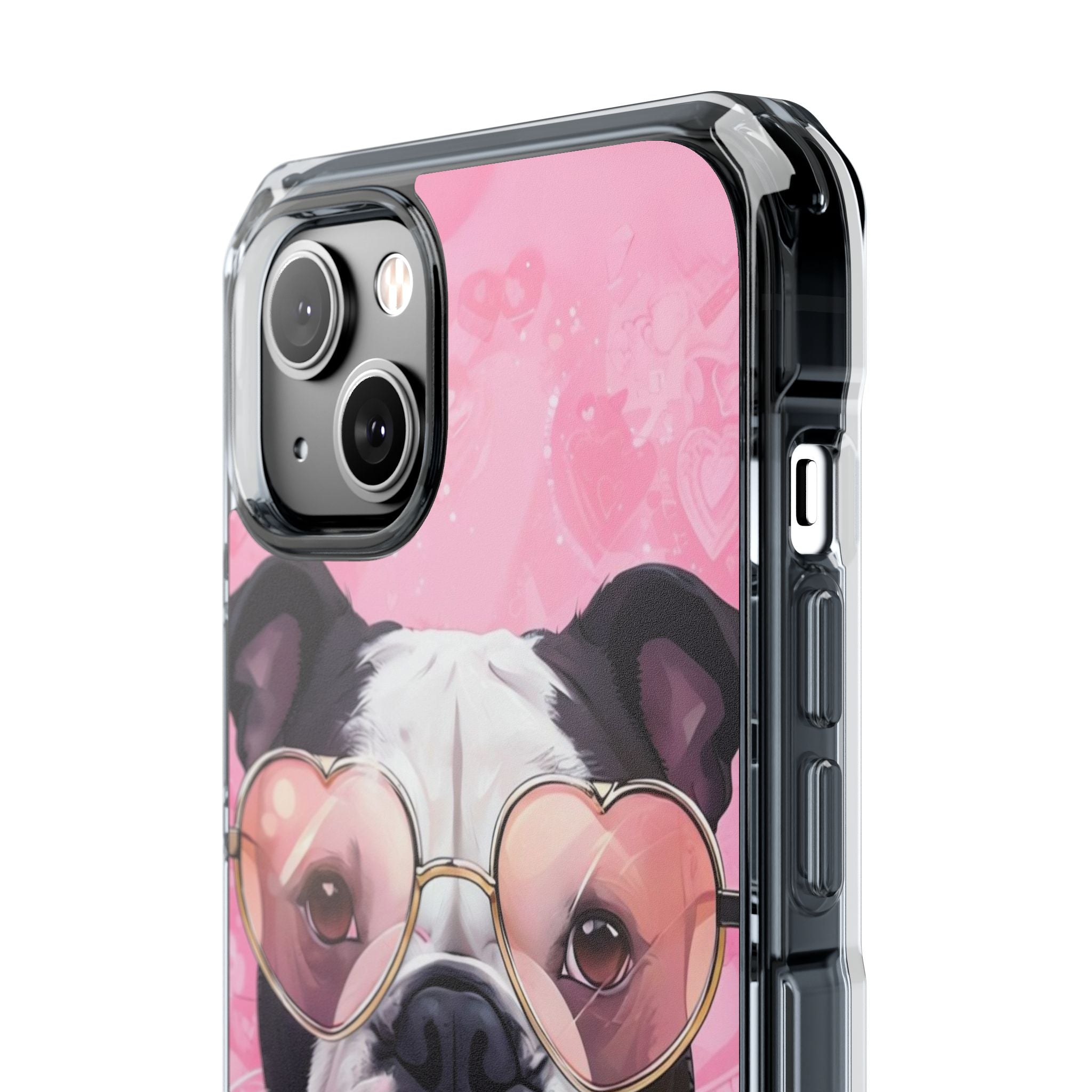 Puppy Love Valentine's Day Protection Phone Case (Black/English)