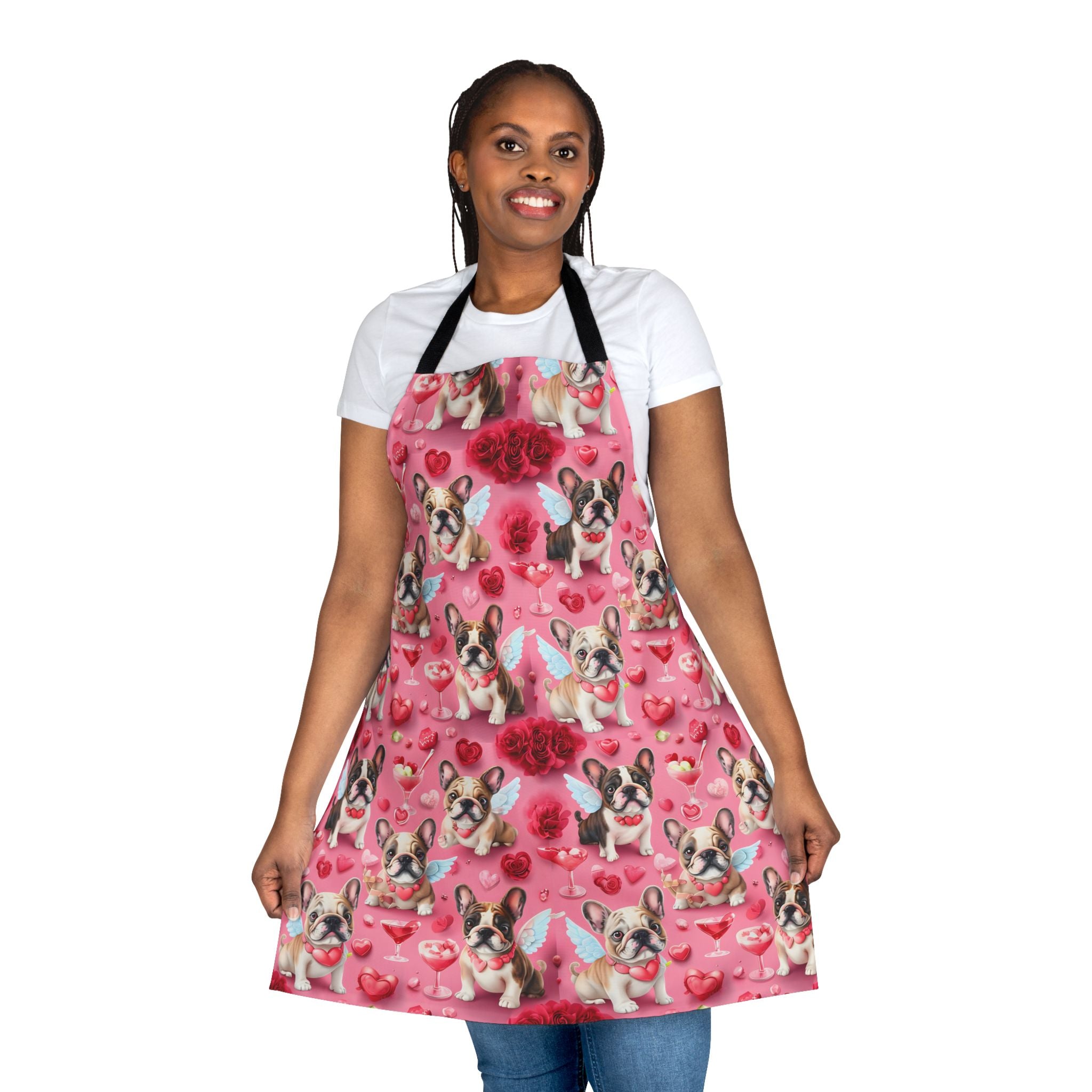 Bulldog Valentine’s Day Apron (French)