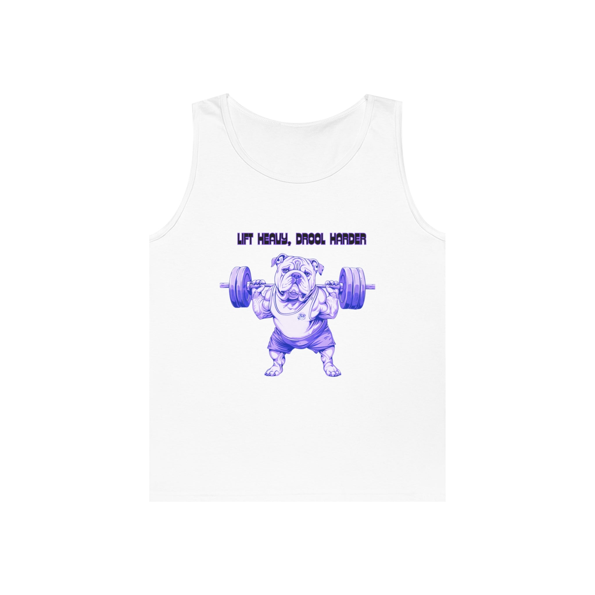 Tipsy Bully "Sweat, Drool, Repeat"  Unisex Tank Top (English/Purple)