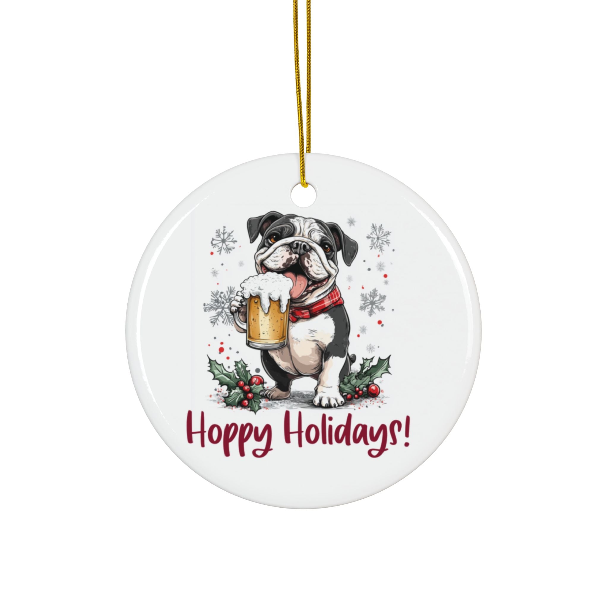 Hoppy Holidays Xmas Ornament (1pc, 3pcs, 5pcs, 10pcs/English)