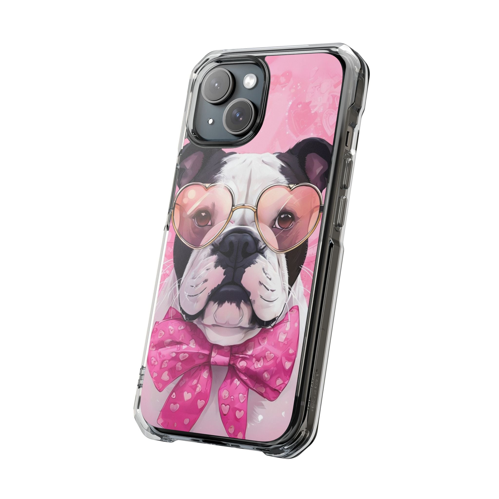 Puppy Love Valentine's Day Protection Phone Case (Black/English)