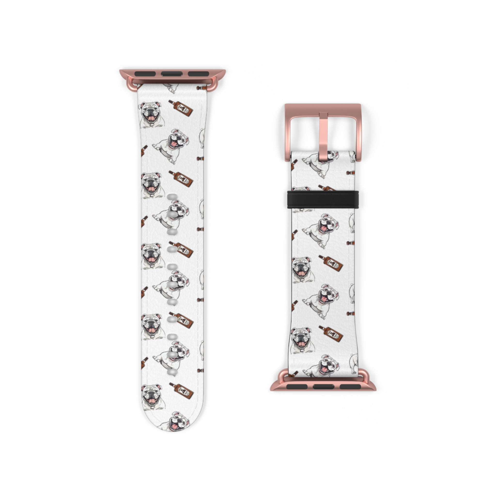 Bulldog Apple Watch Bands (white/bourbon)