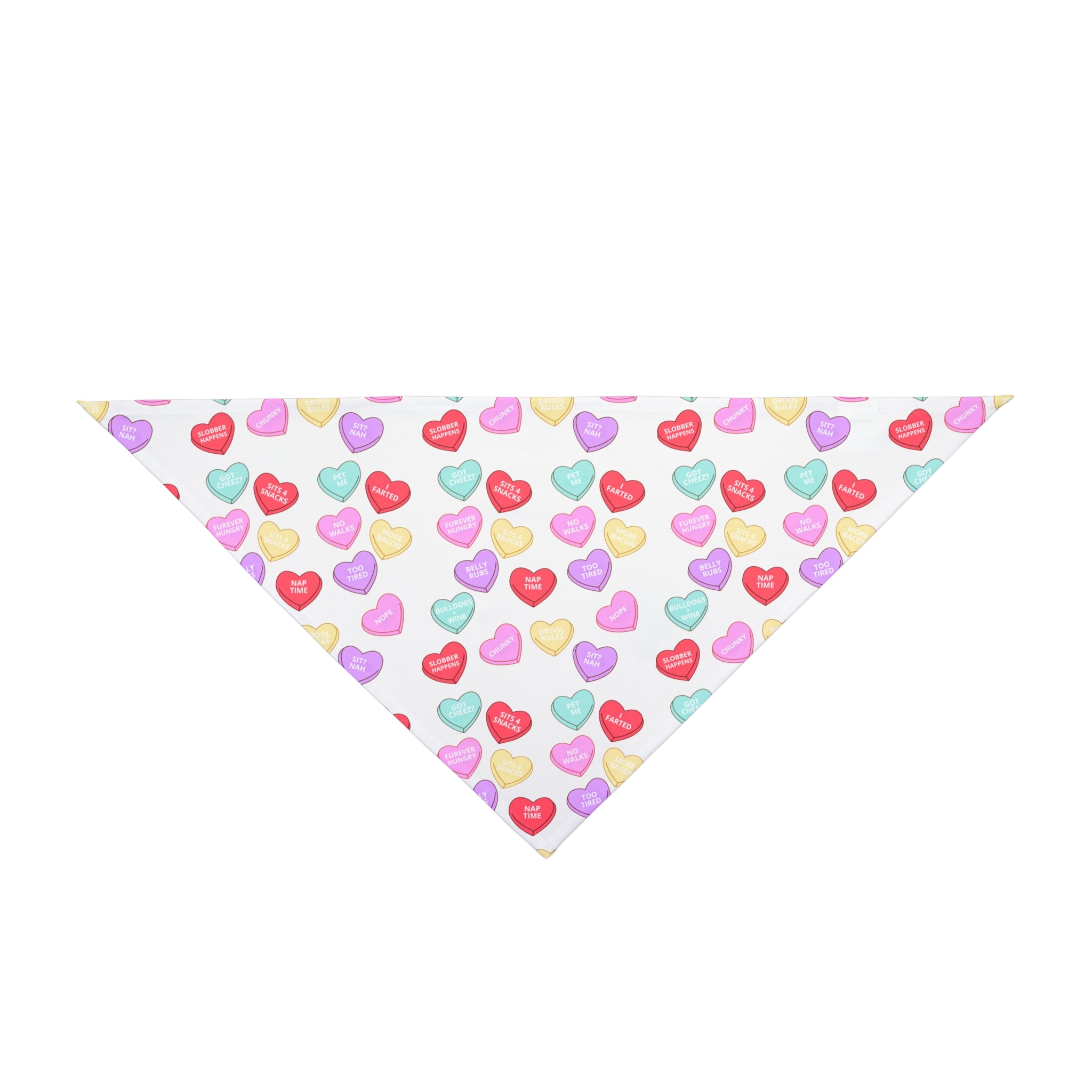 Valentine's Day Bulldog Dog Bandana: For the Love of Bulldogs (Hearts)