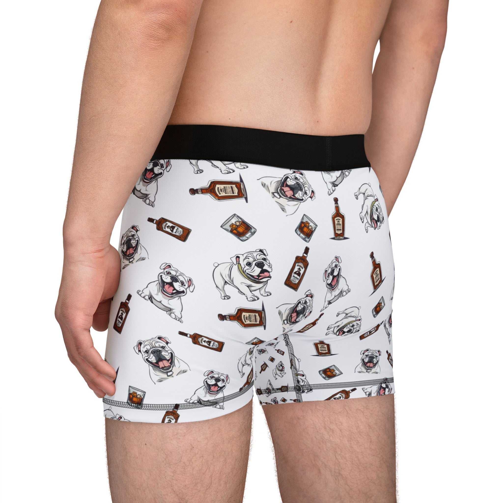 Tipsy Bully Bulldogs & Bourbon Men's Underwear (English/White)