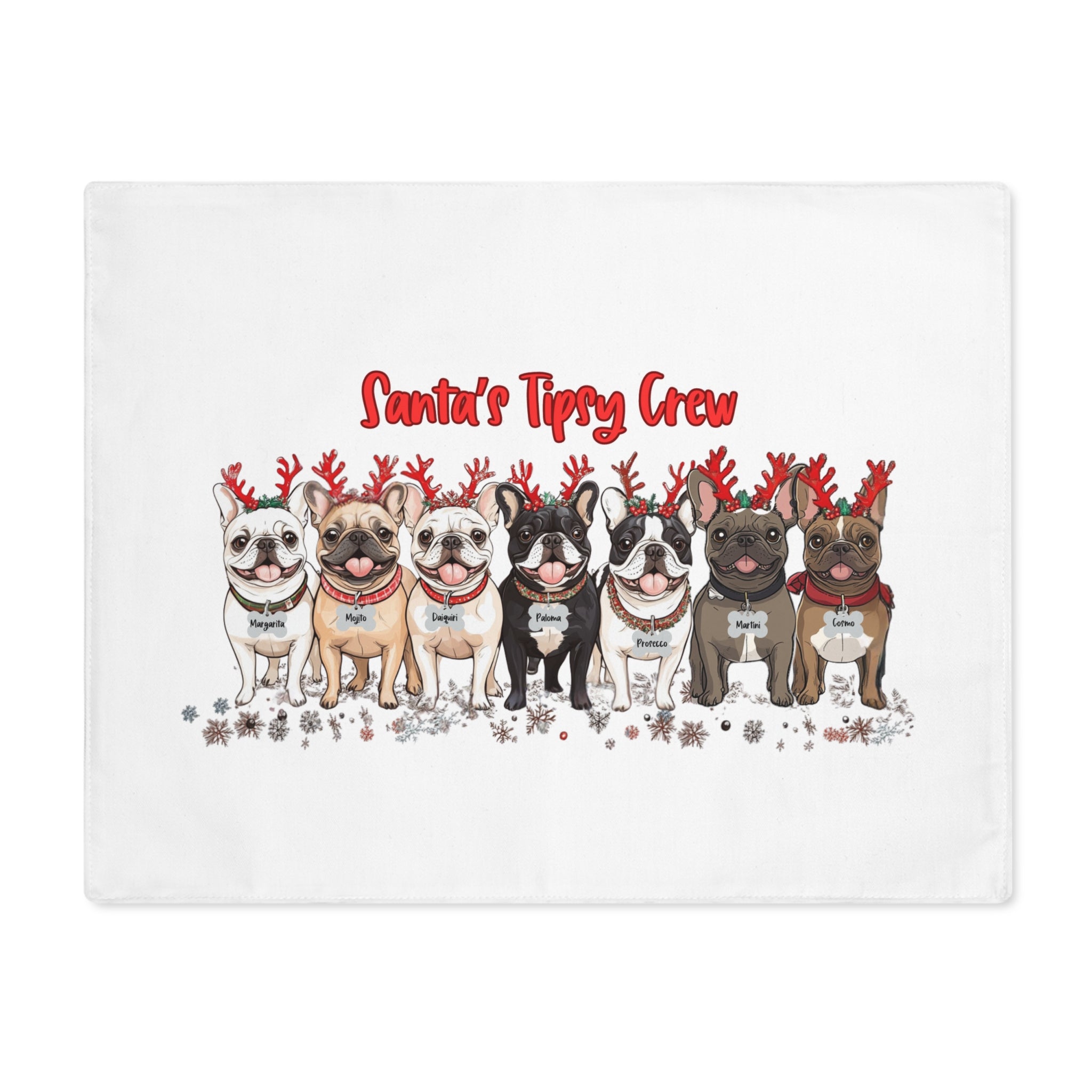 “Santa’s Tipsy Crew” placemat 1pc  (French)