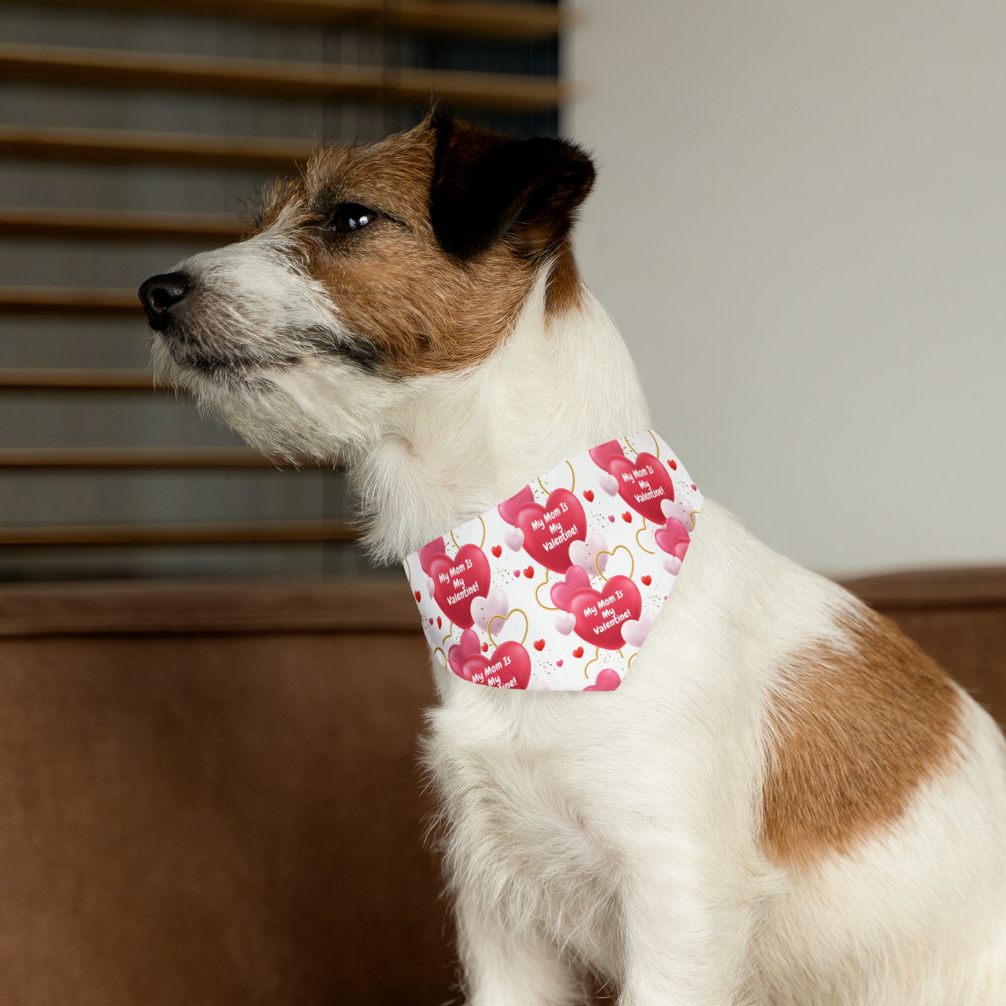 My Mom is My Valentine" - Adorable Valentine's Day Dog Bandana