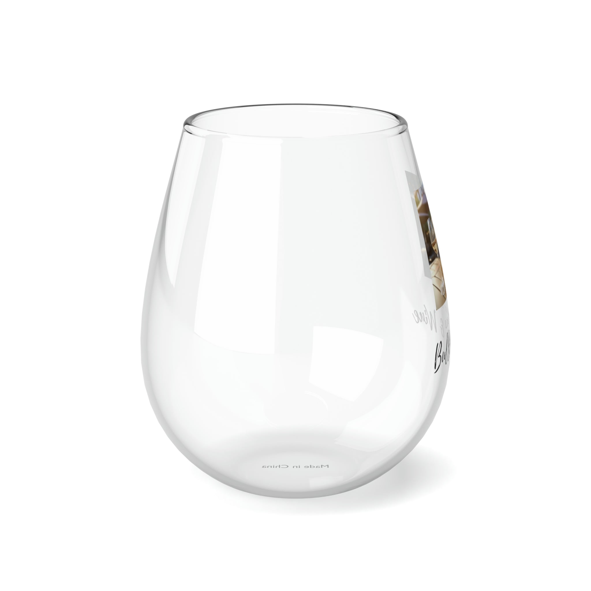 Life is Better with Bulldogs & Wine" Stemless Glass - French Bulldog
