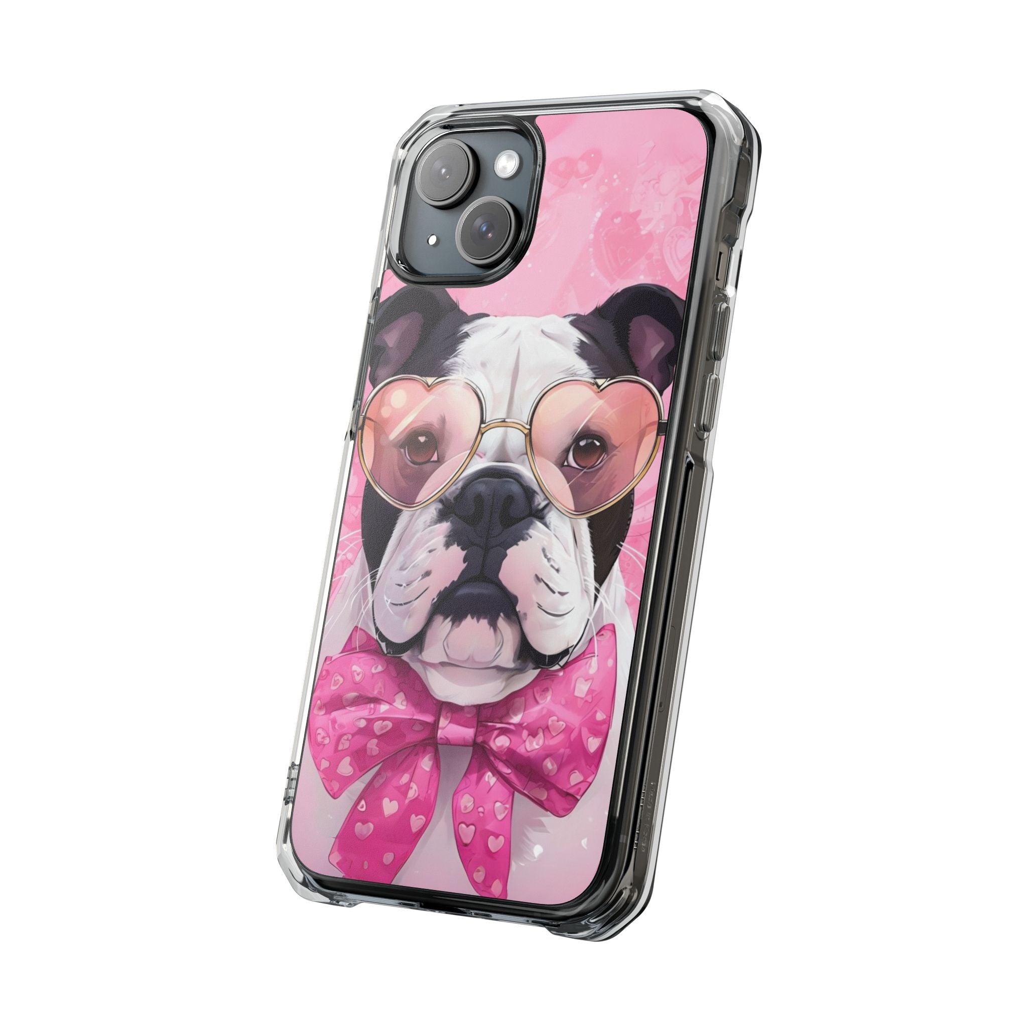 Puppy Love Valentine's Day Protection Phone Case (Black/English)