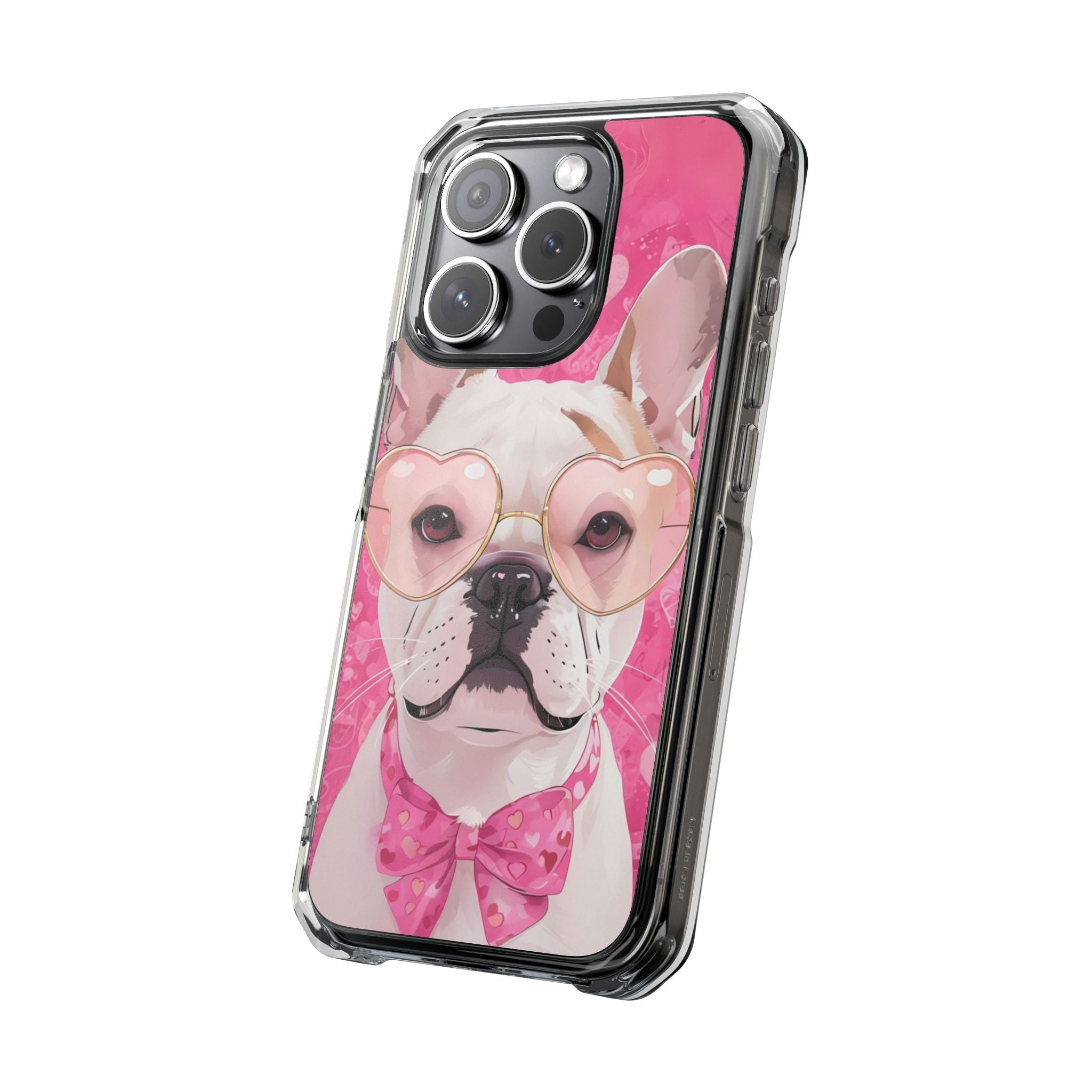 Puppy Love Protection Valentine's Day Phone Case (White/French)