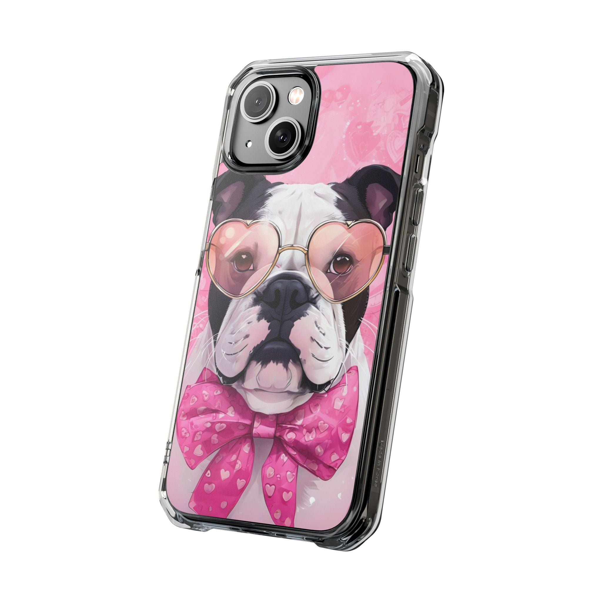 Puppy Love Valentine's Day Protection Phone Case (Black/English)