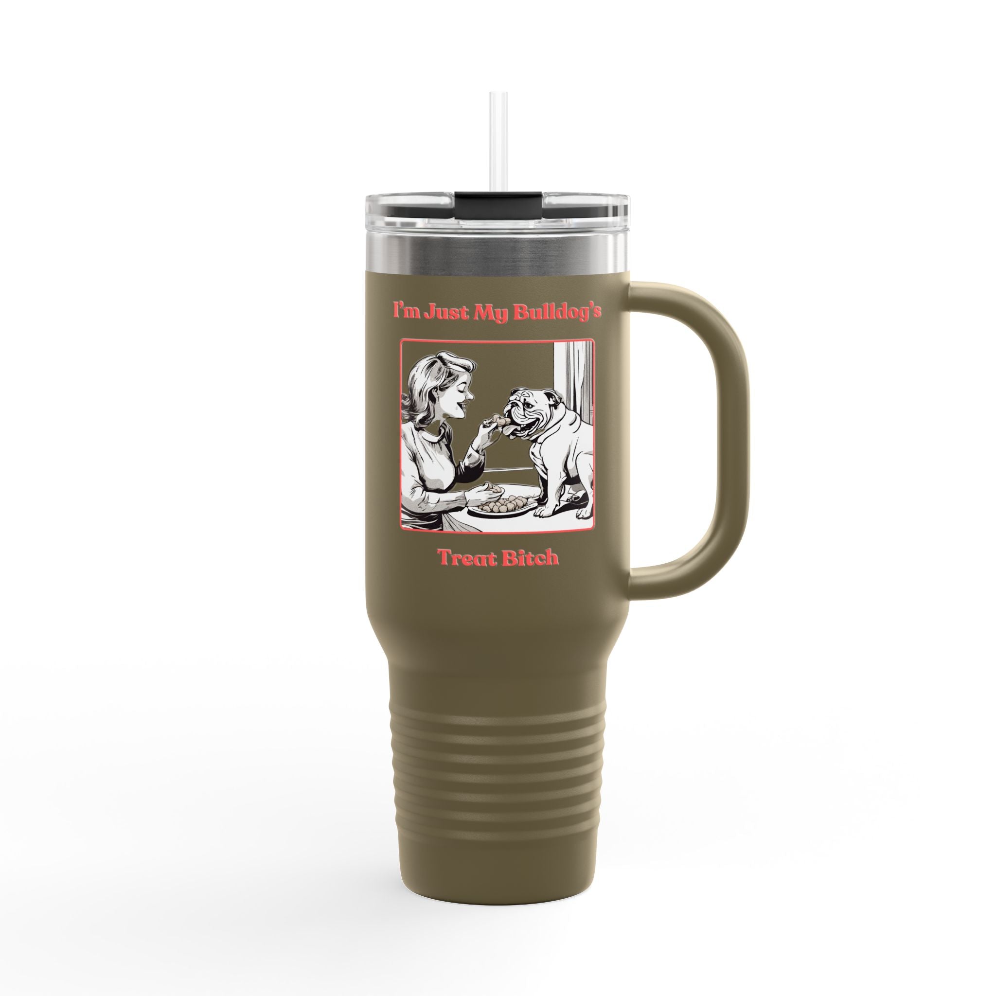 Treat Bitch 40oz Insulated Travel Mug (English)