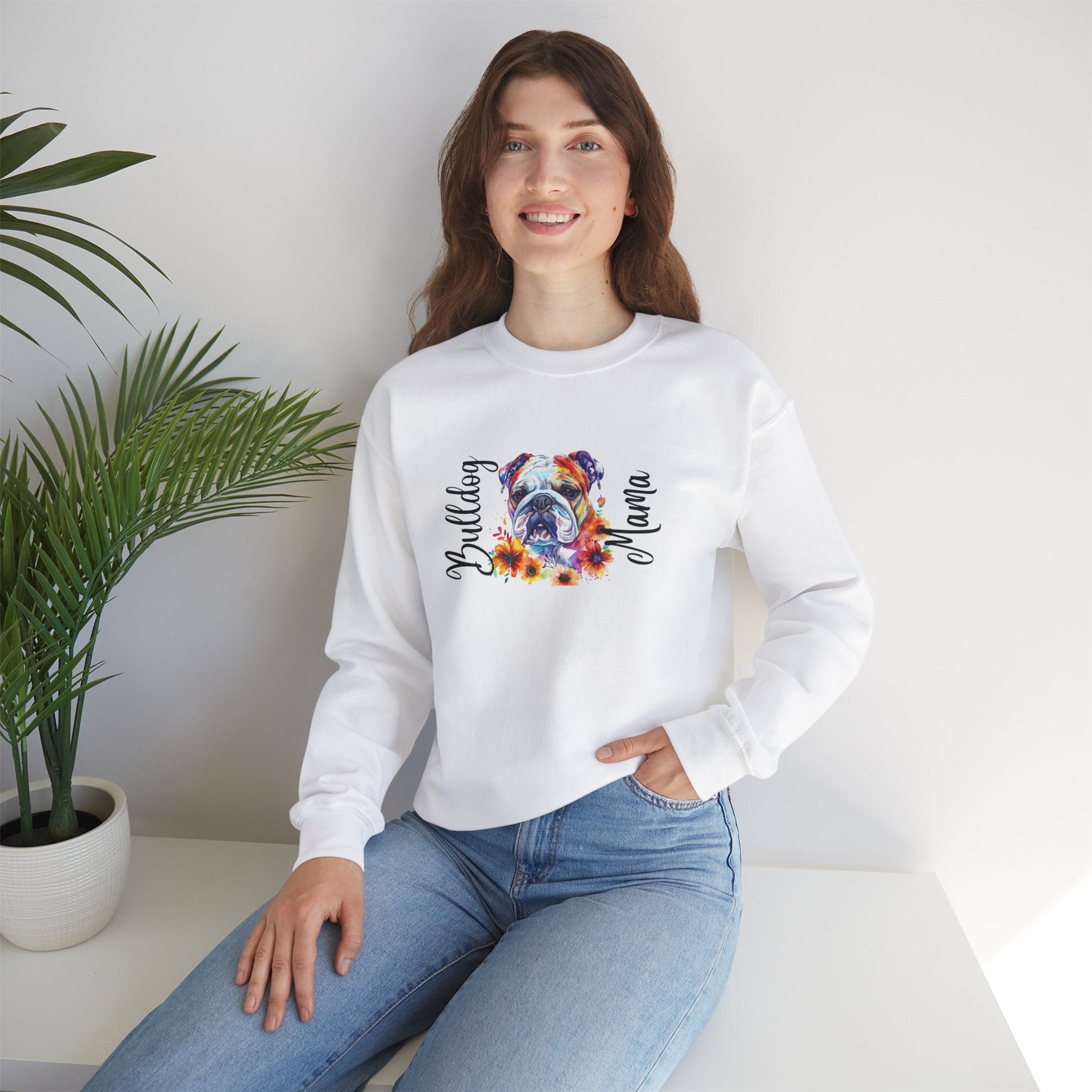 "Bulldog Mama" crew neck sweatshirt (English)