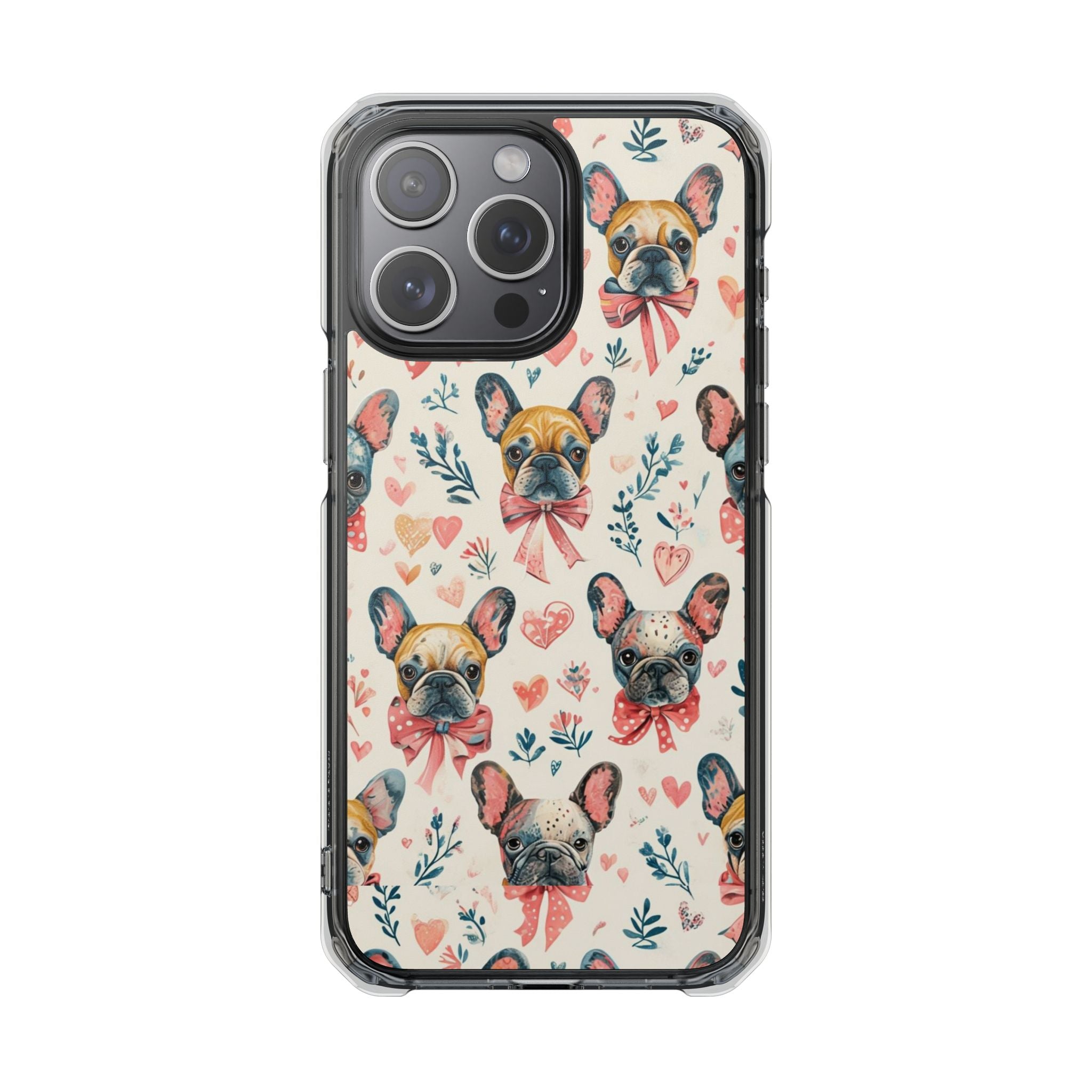 Puppy Love Protection Phone Case (Coquette/French)