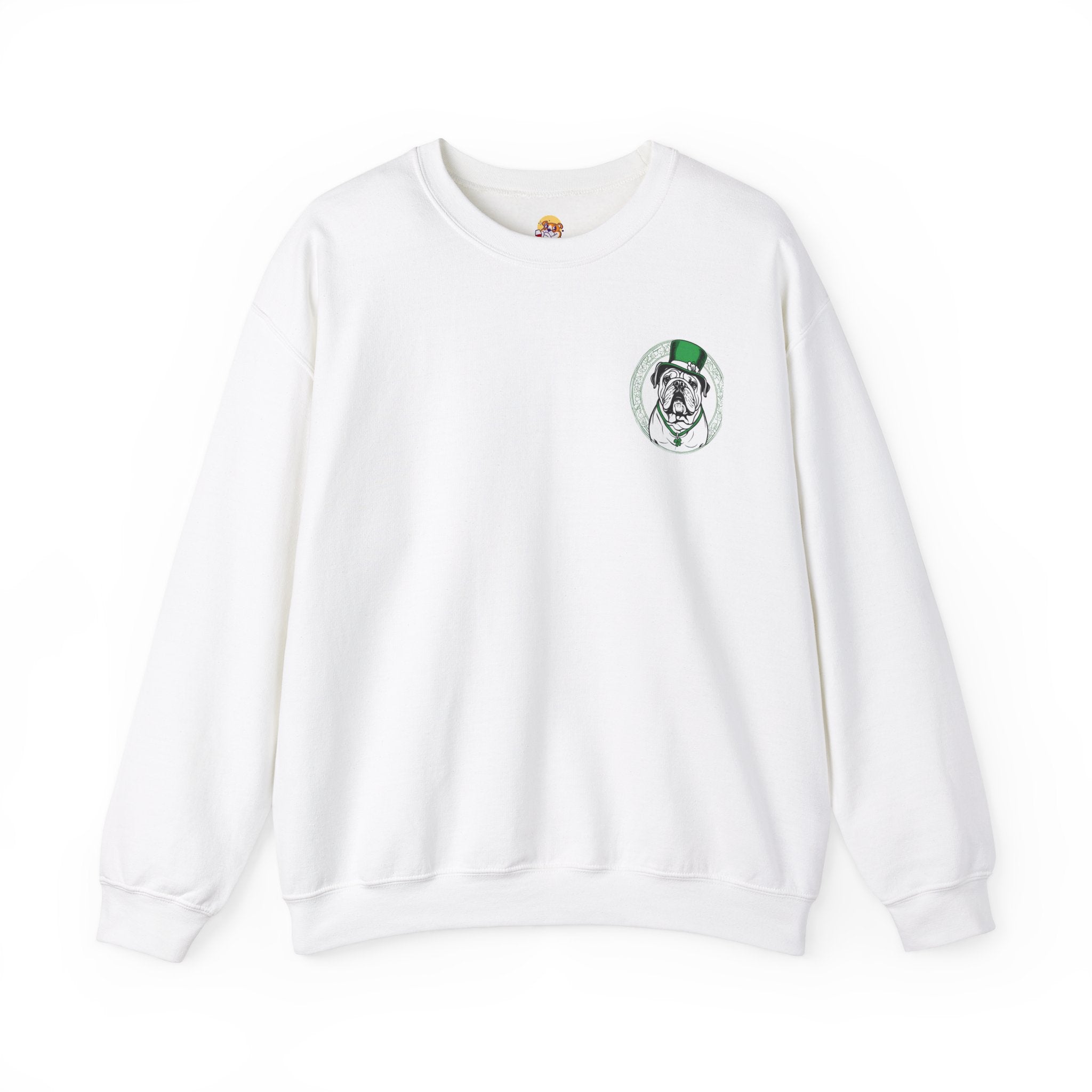 Bulldog St. Patrick's Day Sweatshirt (Kiss Me/English)