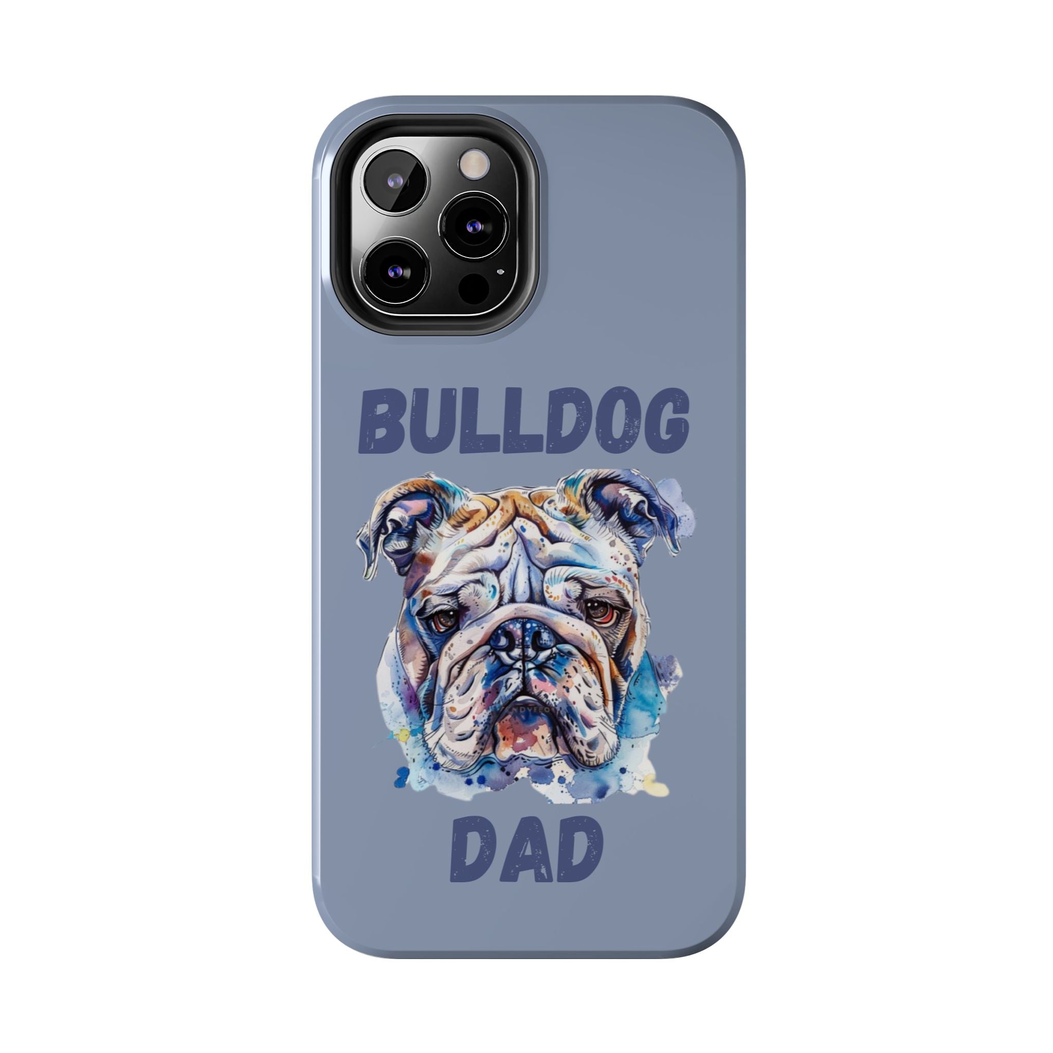Bulldog Dad iPhone Cases (English/Watercolor) New
