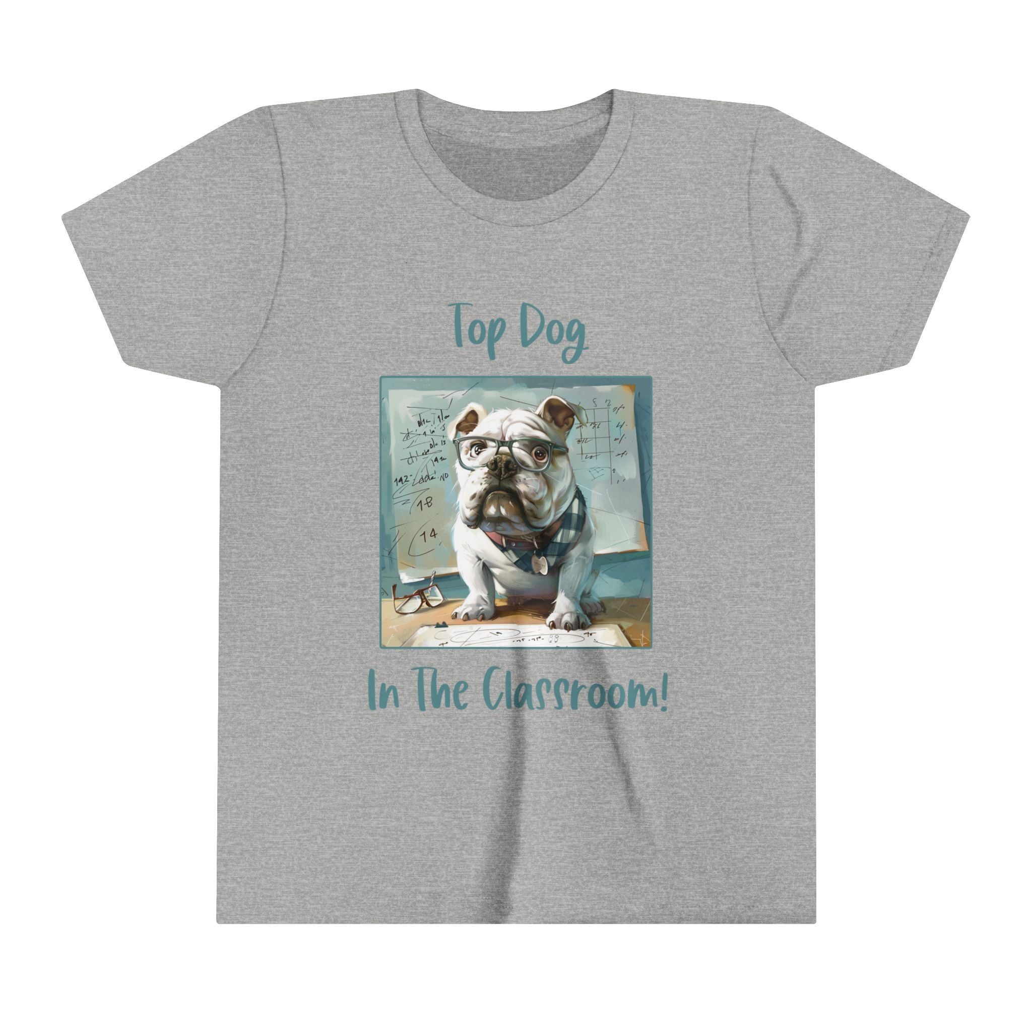 Tipsy Bully Back-to-School Youth T-Shirt (Top Dog/White English)