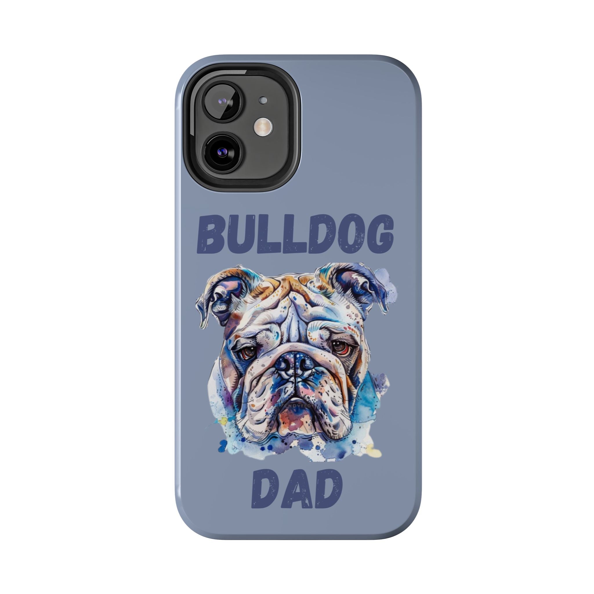Bulldog Dad iPhone Cases (English/Watercolor) New