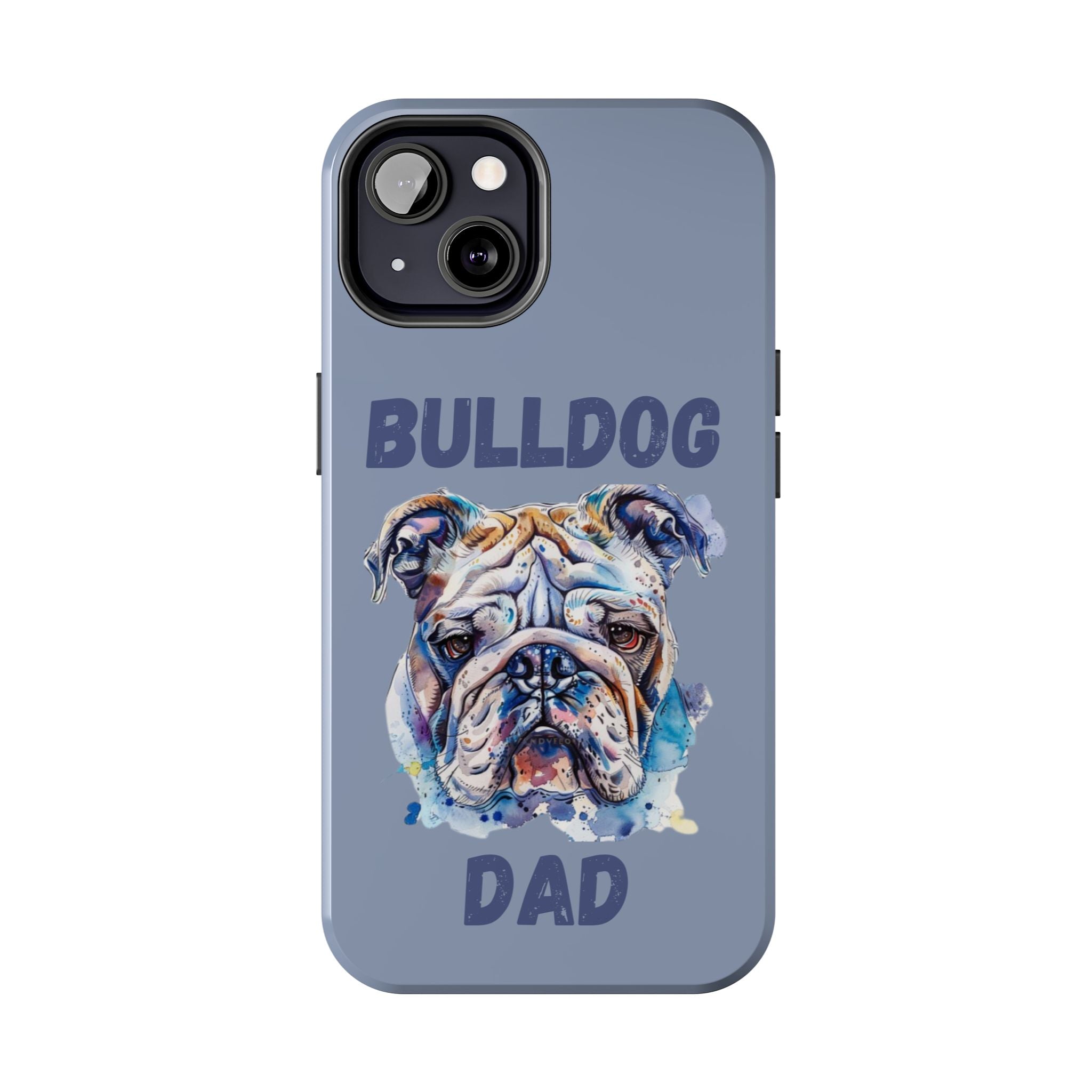 Bulldog Dad iPhone Cases (English/Watercolor) New